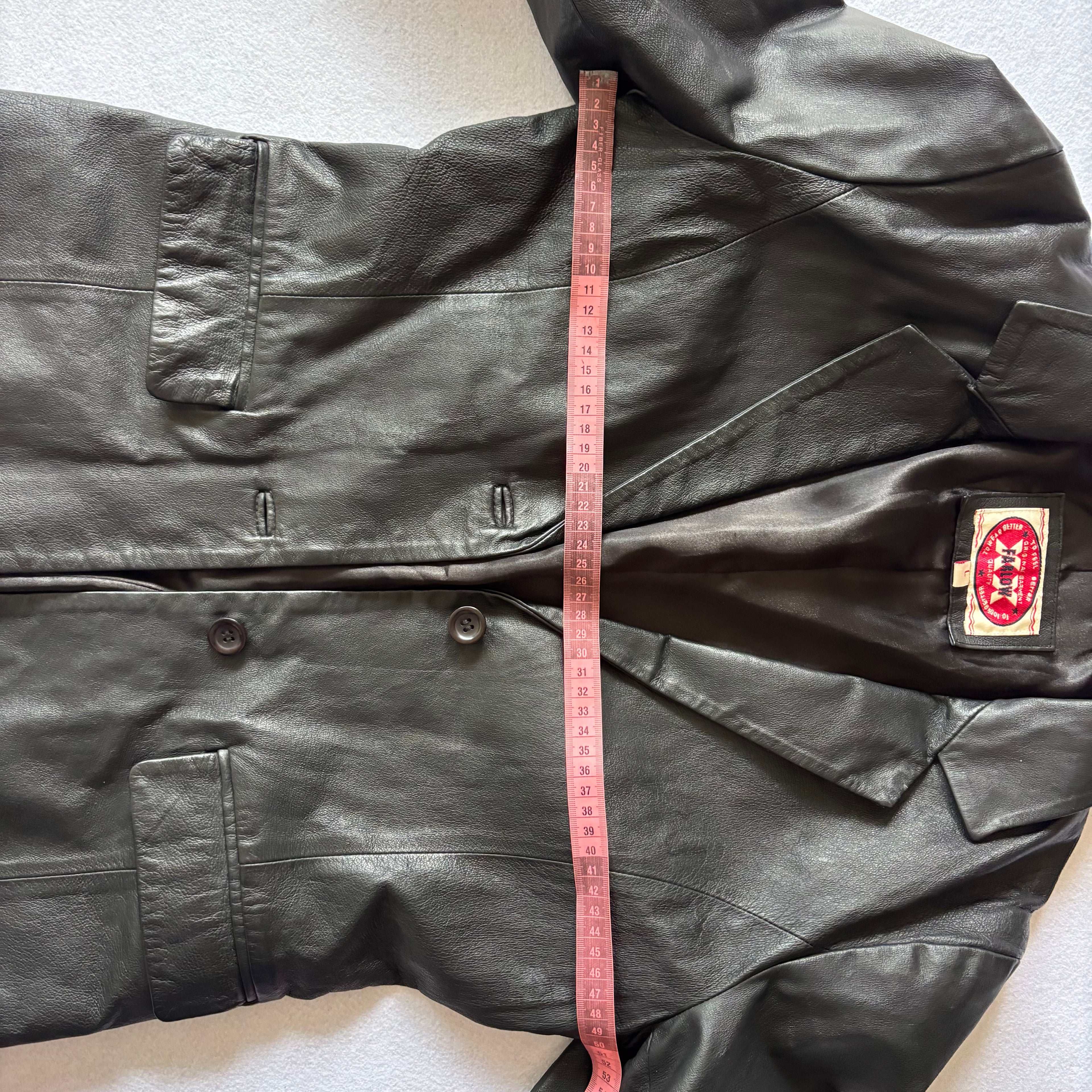 Vintage Black Leather Blazer (M)