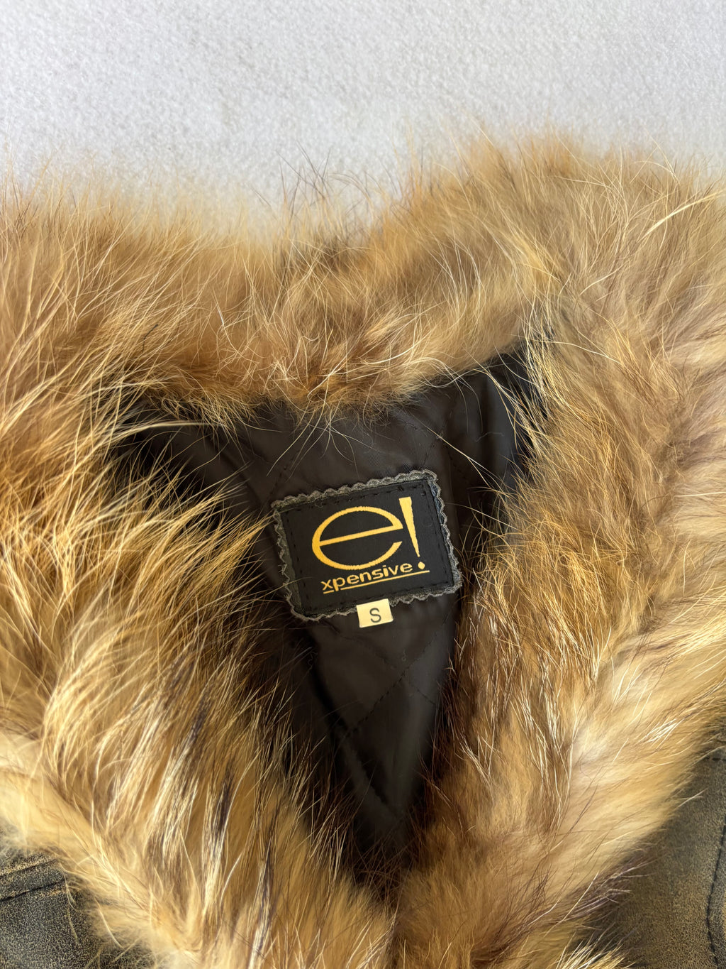 Vintage Distressed Leather Faux Fur Penny Lane Coat (S)