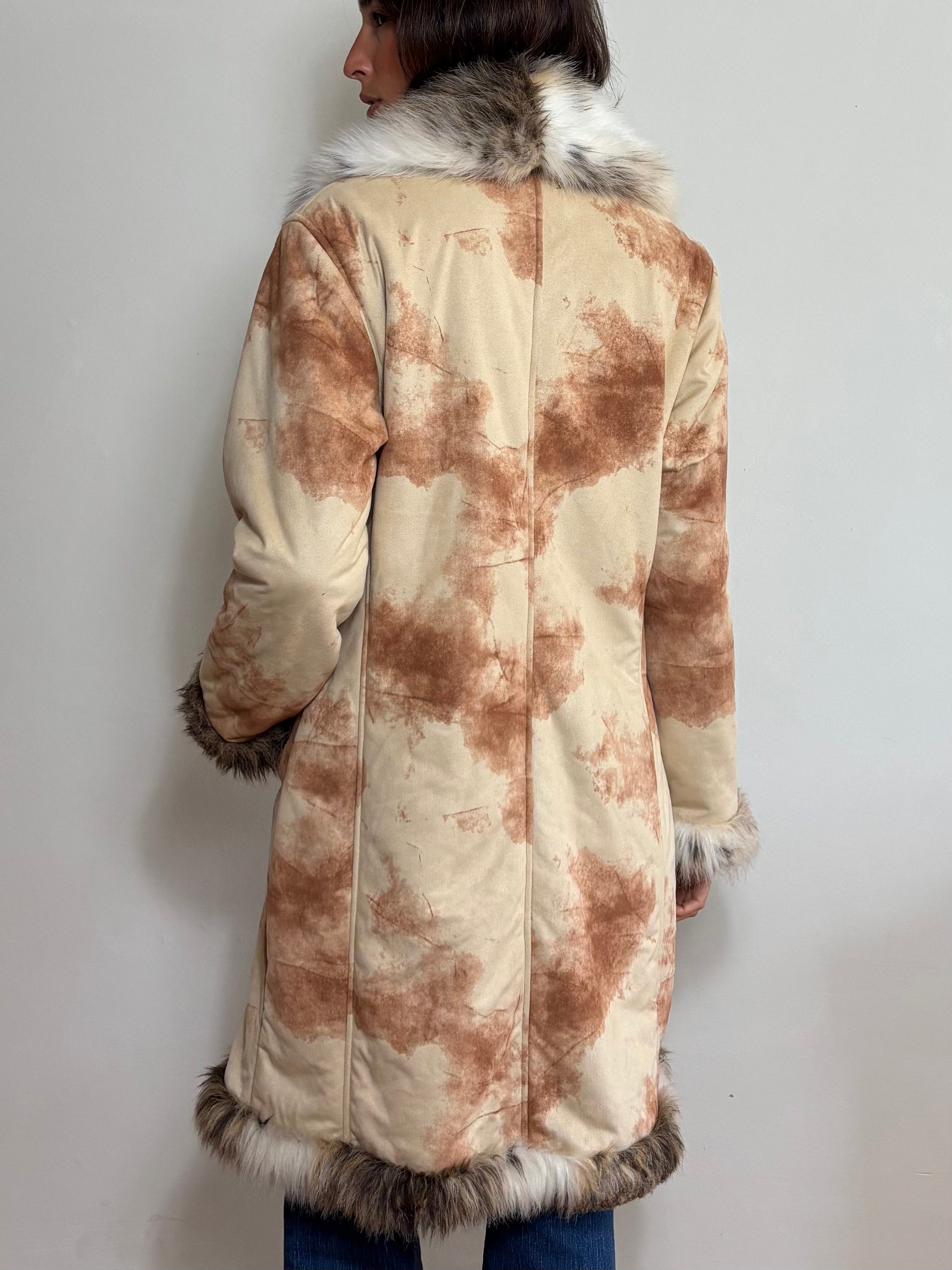 Vintage Afghan Faux Fur Trim (M)