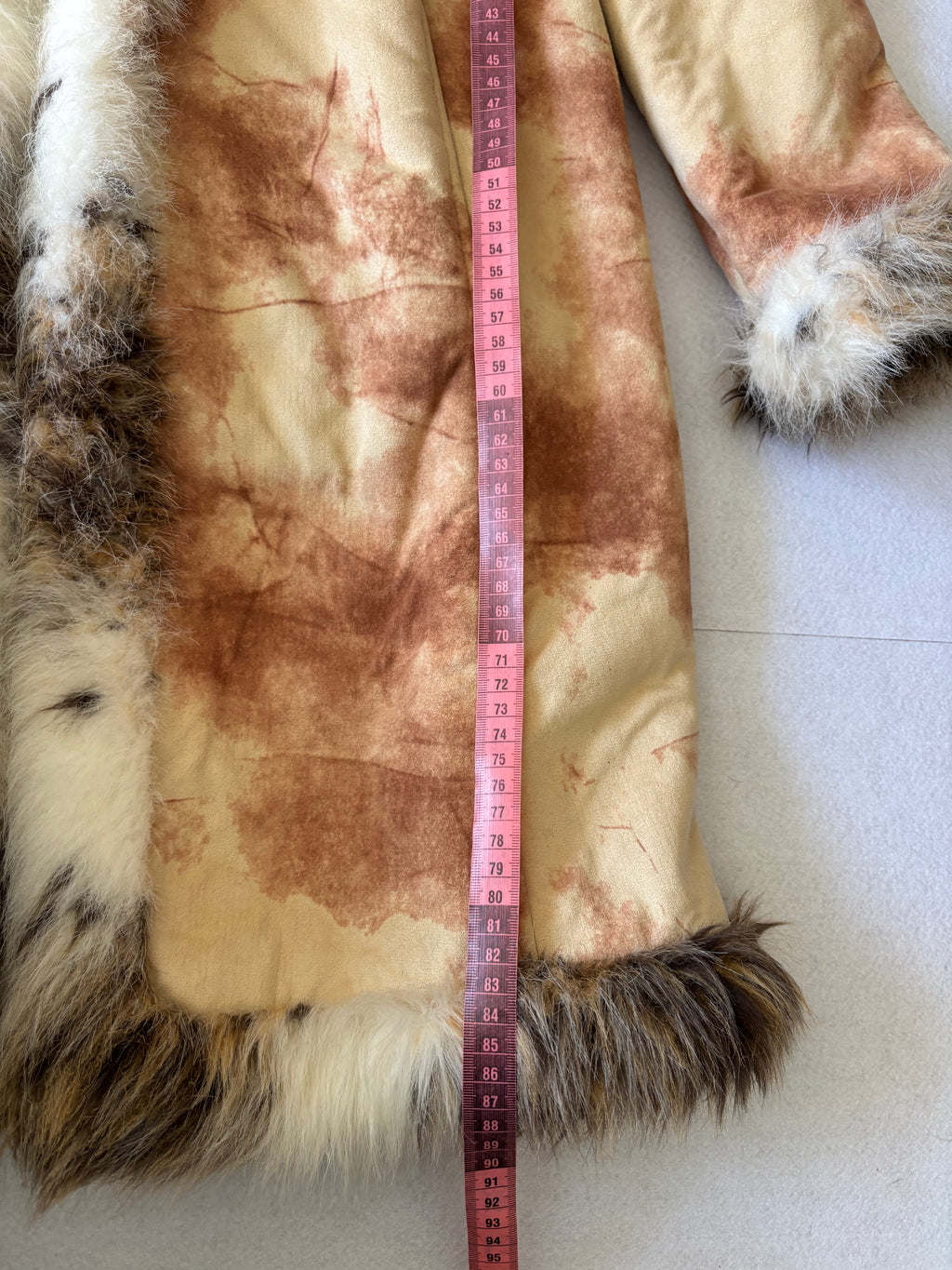 Vintage Afghan Faux Fur Trim (M)