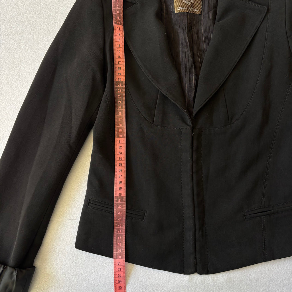 Vintage Black Fitted Hook Closure Blazer (M)