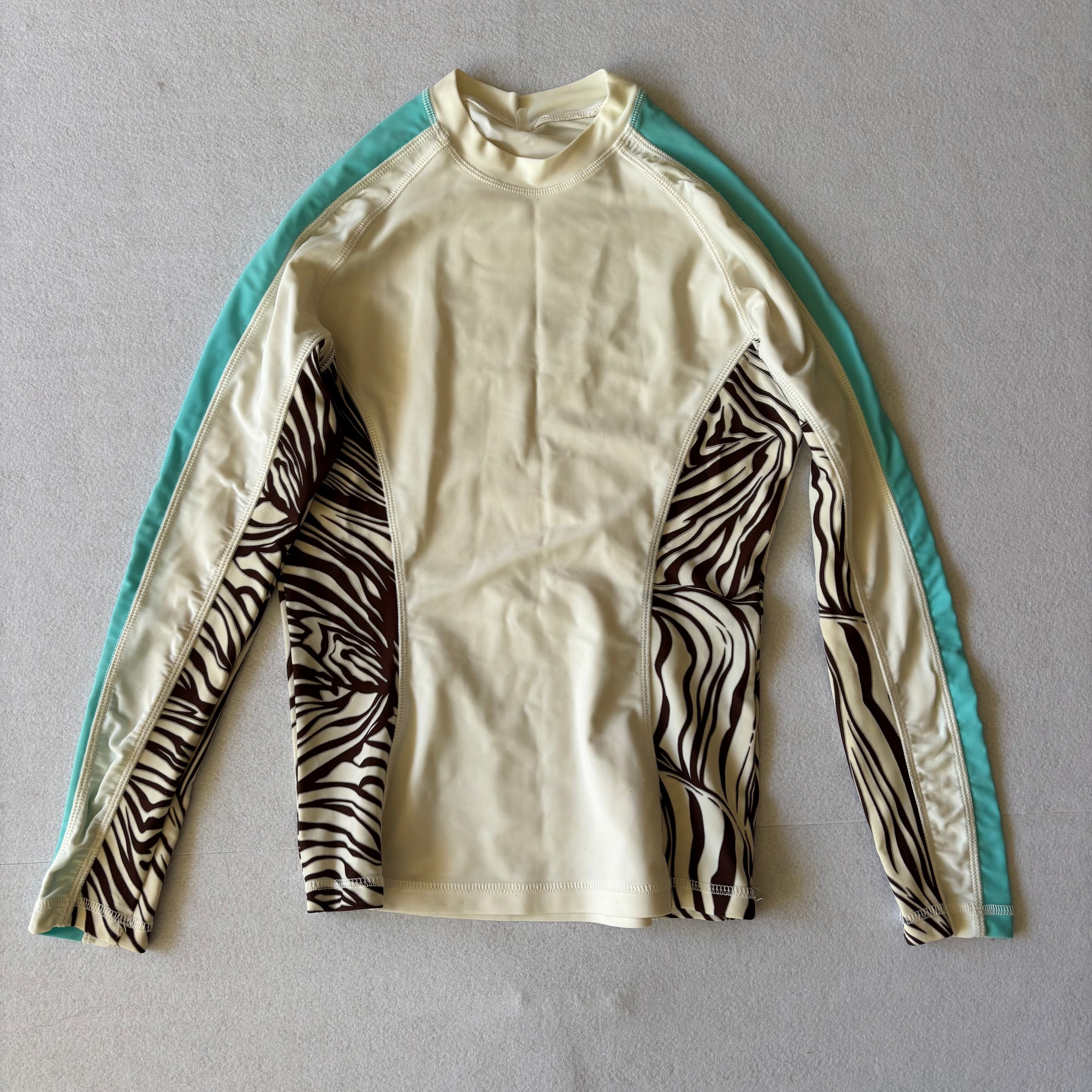 2K Zebra Print Long Sleeve Rashguard Surfer (S)