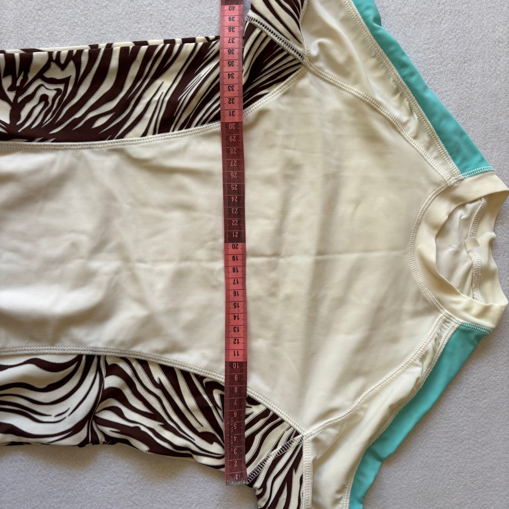 2K Zebra Print Long Sleeve Rashguard Surfer (S)
