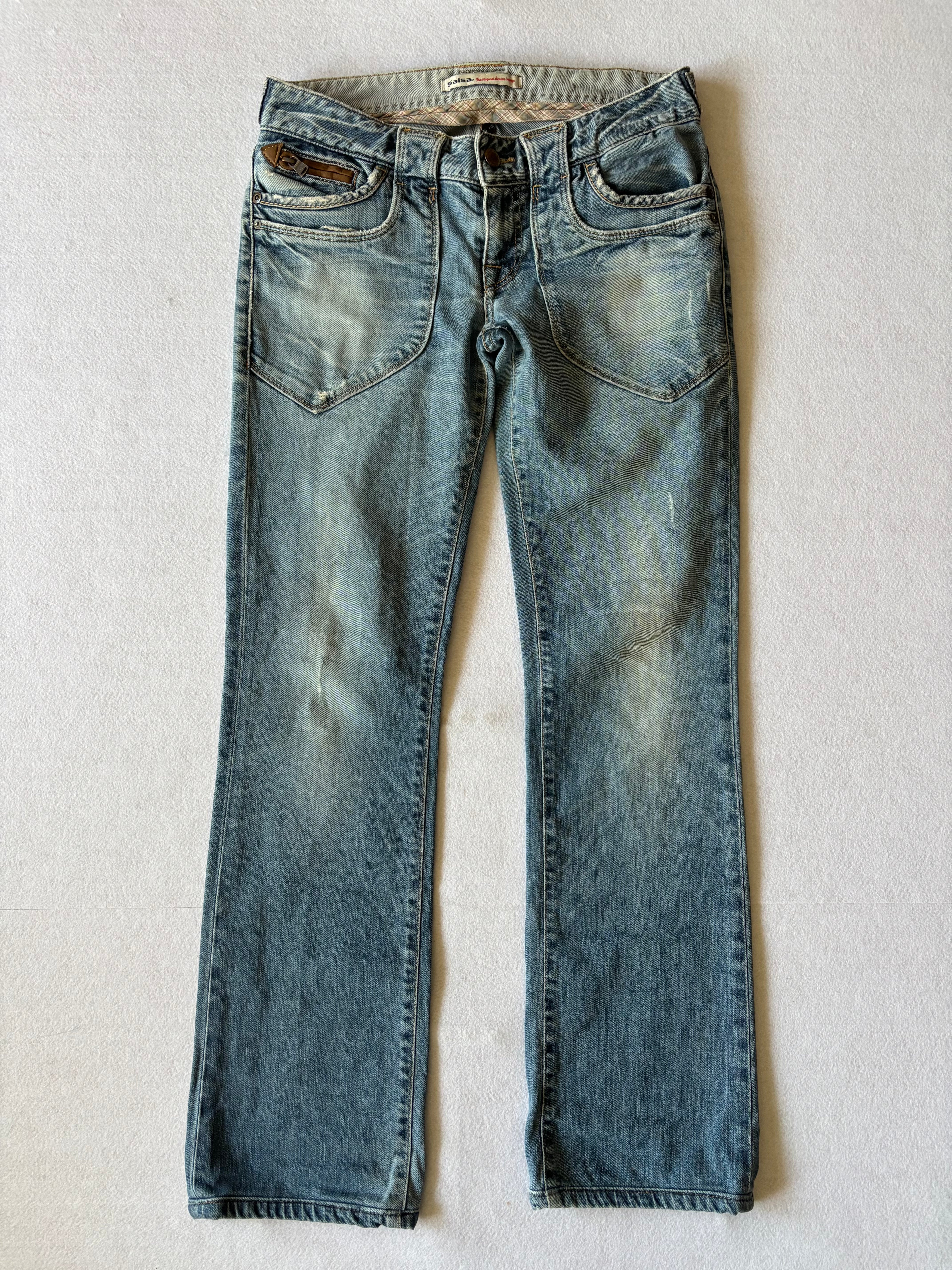 Y2K Low Rise Salsa Light Blue Jeans Pants (S)