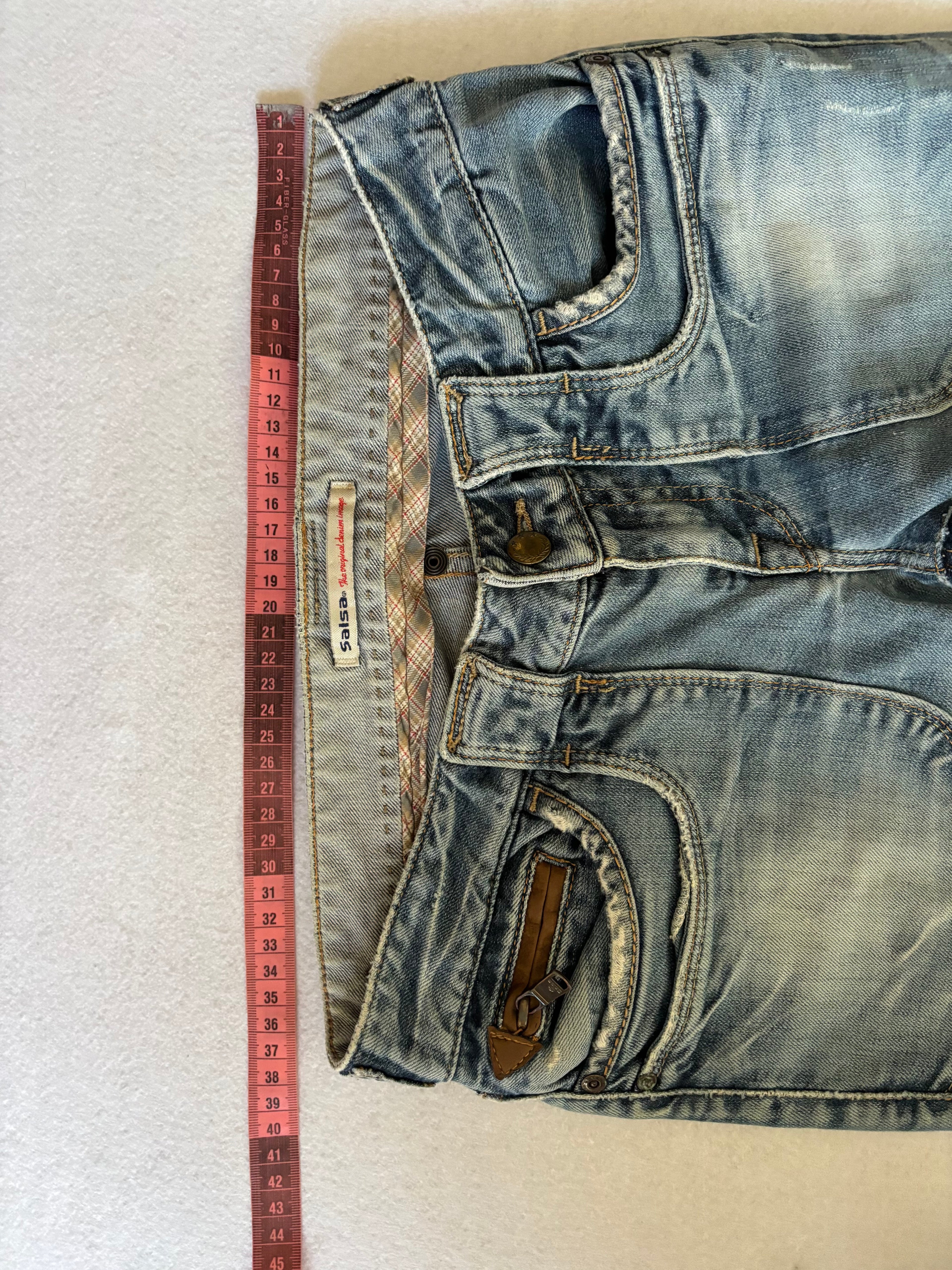 Y2K Low Rise Salsa Light Blue Jeans Pants (S)