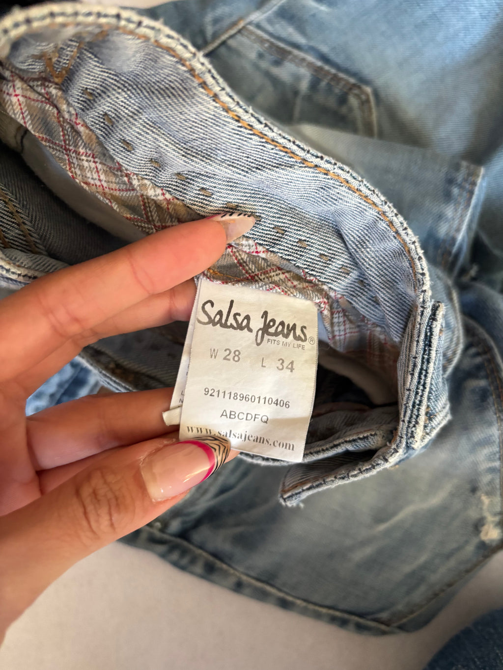 Y2K Low Rise Salsa Light Blue Jeans Pants (S)