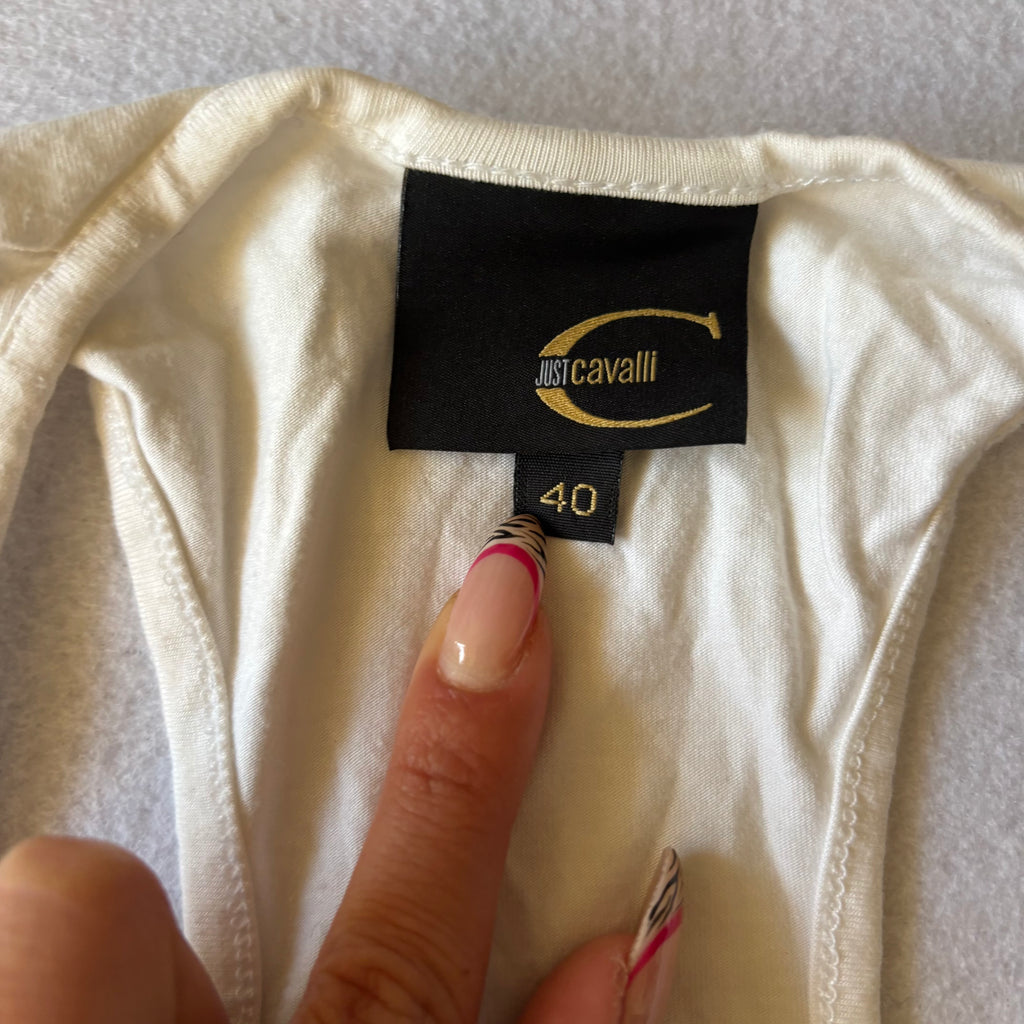 Vintage Just Cavalli Sequined Logo Tank Top (S)