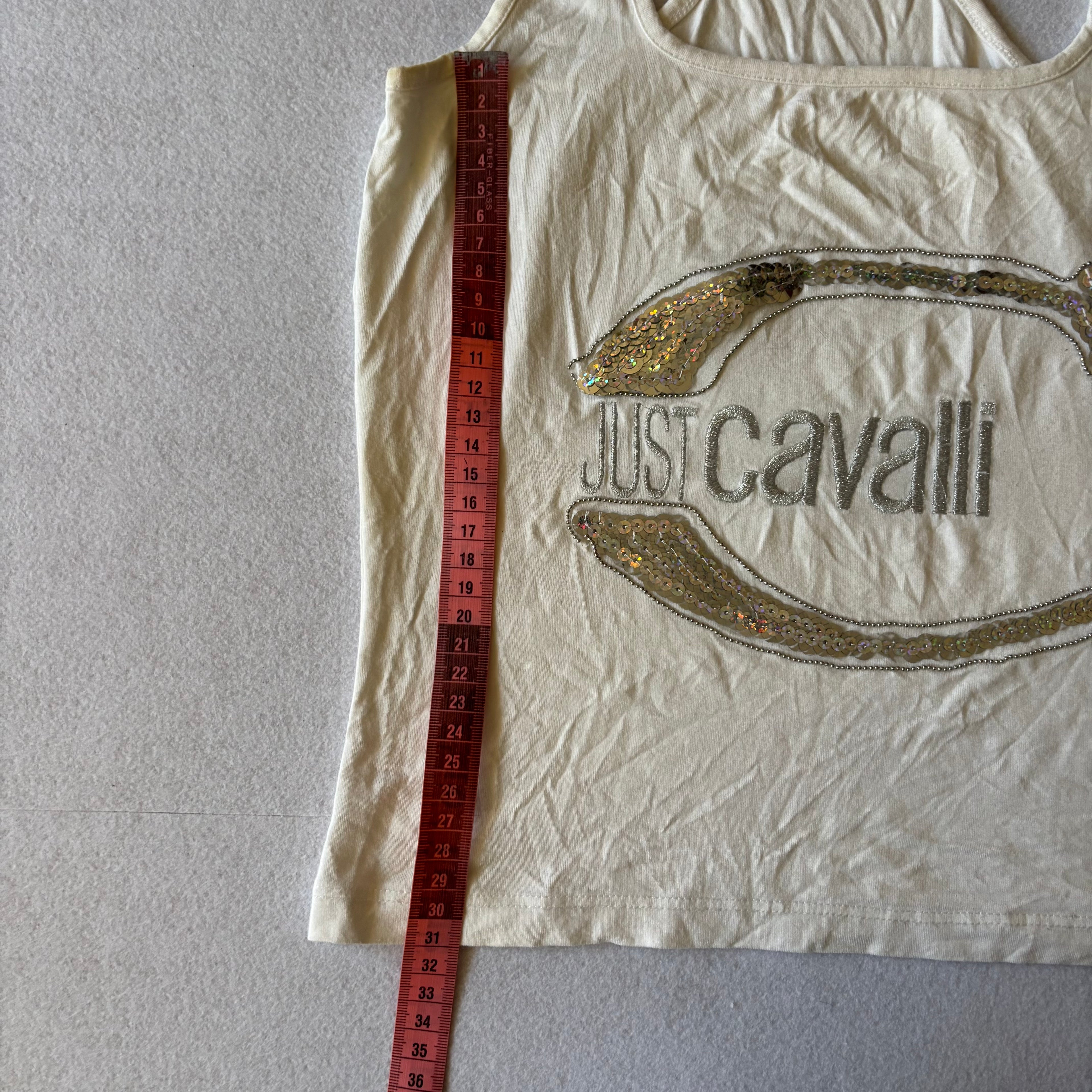 Vintage Just Cavalli Sequined Logo Tank Top (S)