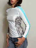 2K Zebra Print Long Sleeve Rashguard Surfer (S)