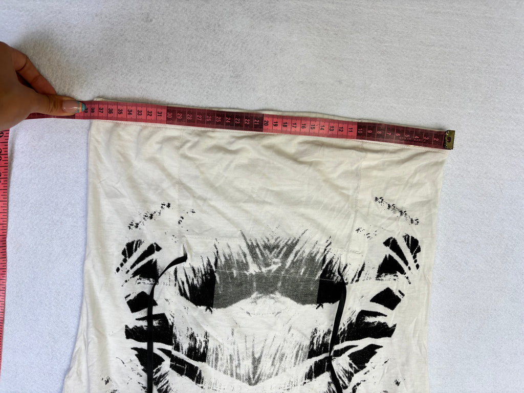 Vintage Diesel Y2K Monochromatic Palm Tree Print Tube Dress