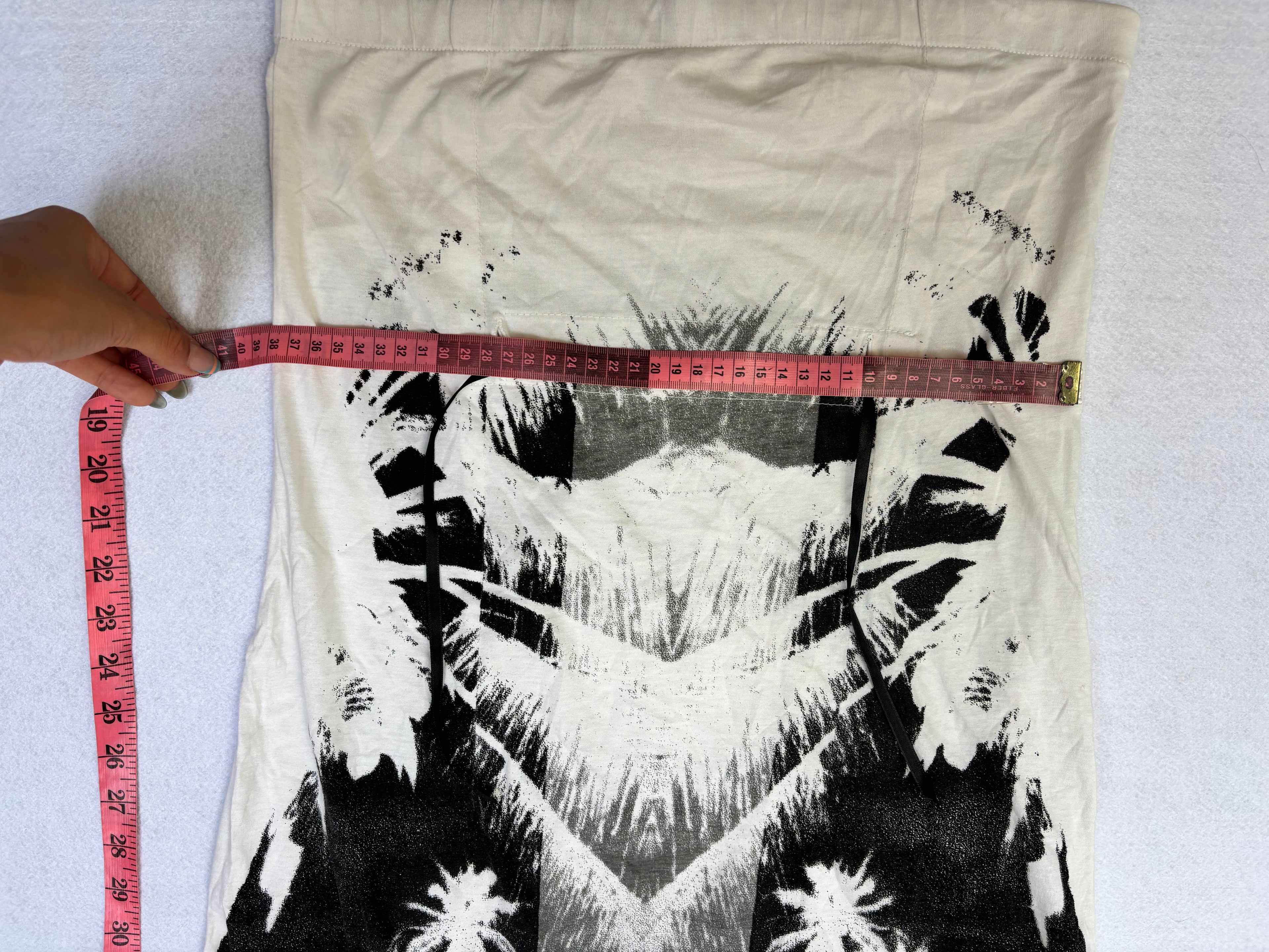 Vintage Diesel Y2K Monochromatic Palm Tree Print Tube Dress