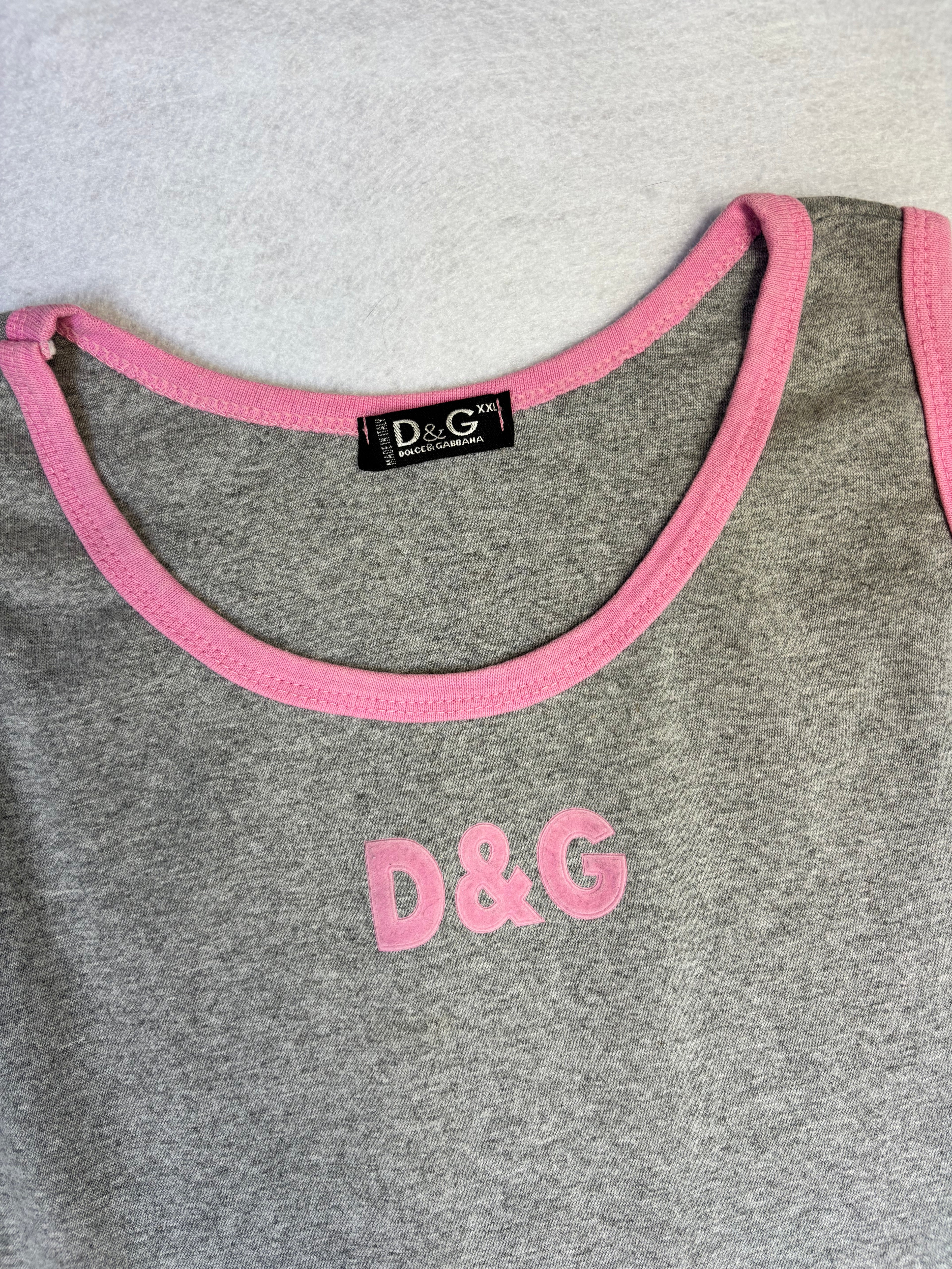 Dolce&Gabbana Grey and Pink Top (S/M)