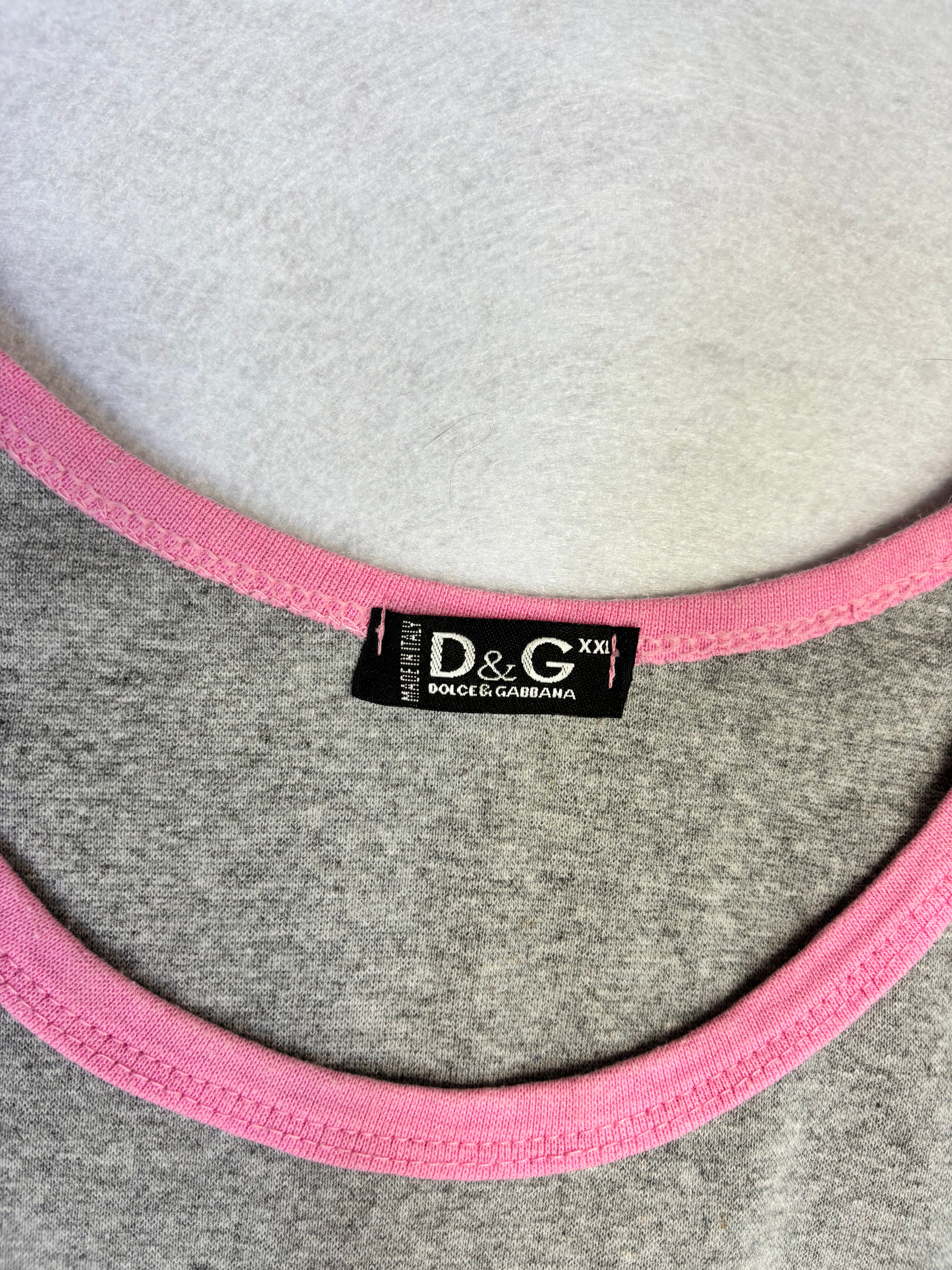 Dolce&Gabbana Grey and Pink Top (S/M)