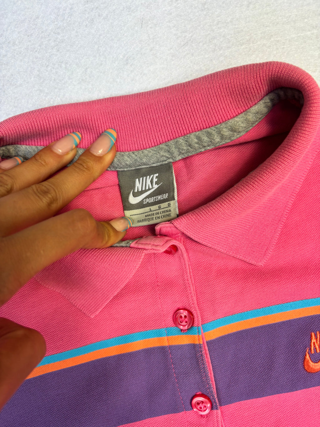 Y2K Pink Nike Polo (S)