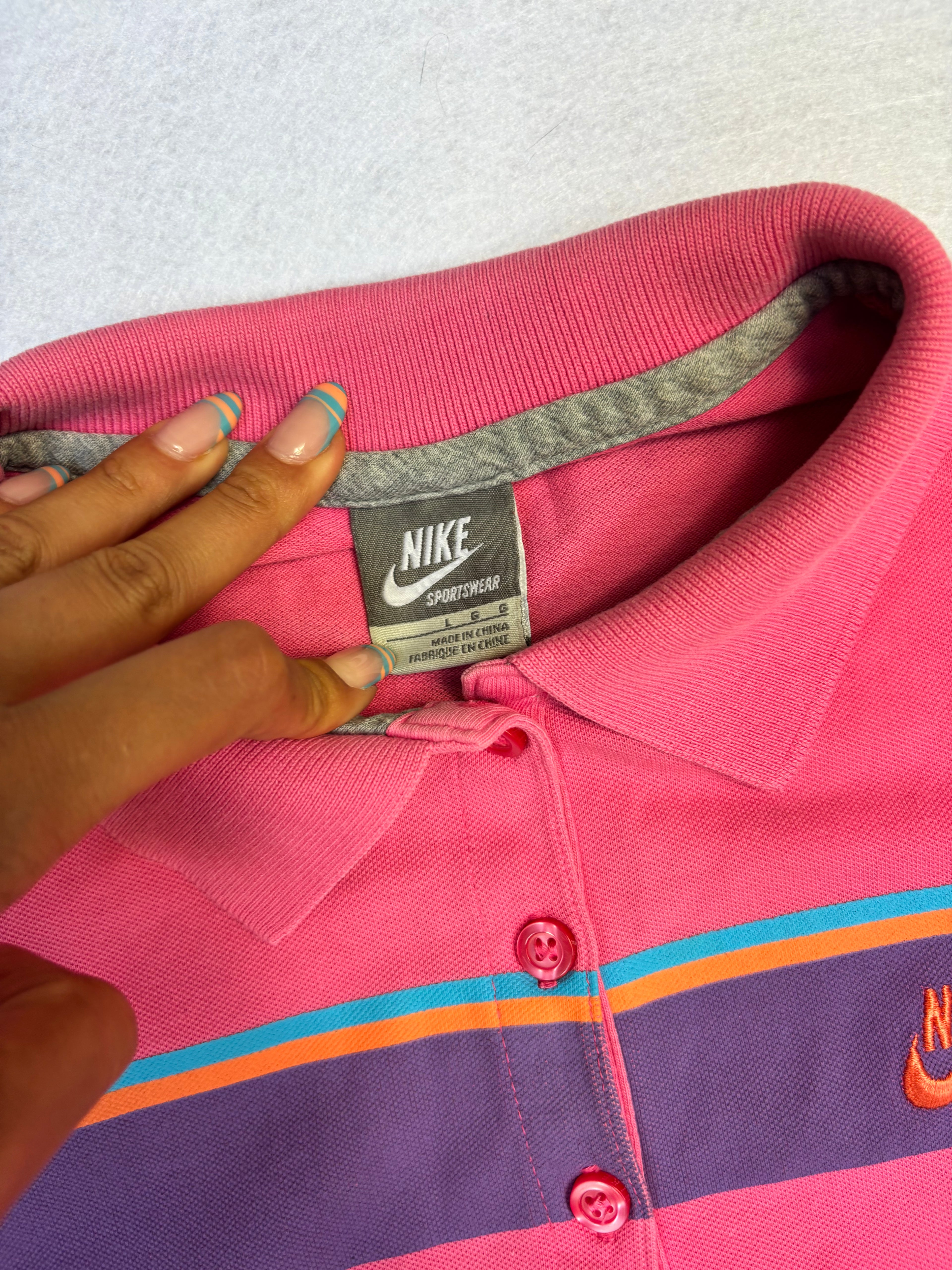Y2K Pink Nike Polo (S)