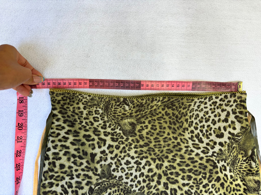 Saia Midi com Estampado de Leopardo Cinzento (S)