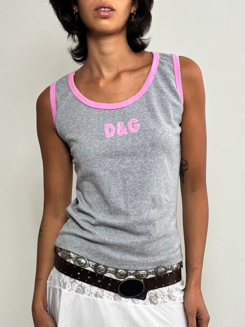 Dolce&Gabbana Grey and Pink Top (S/M)