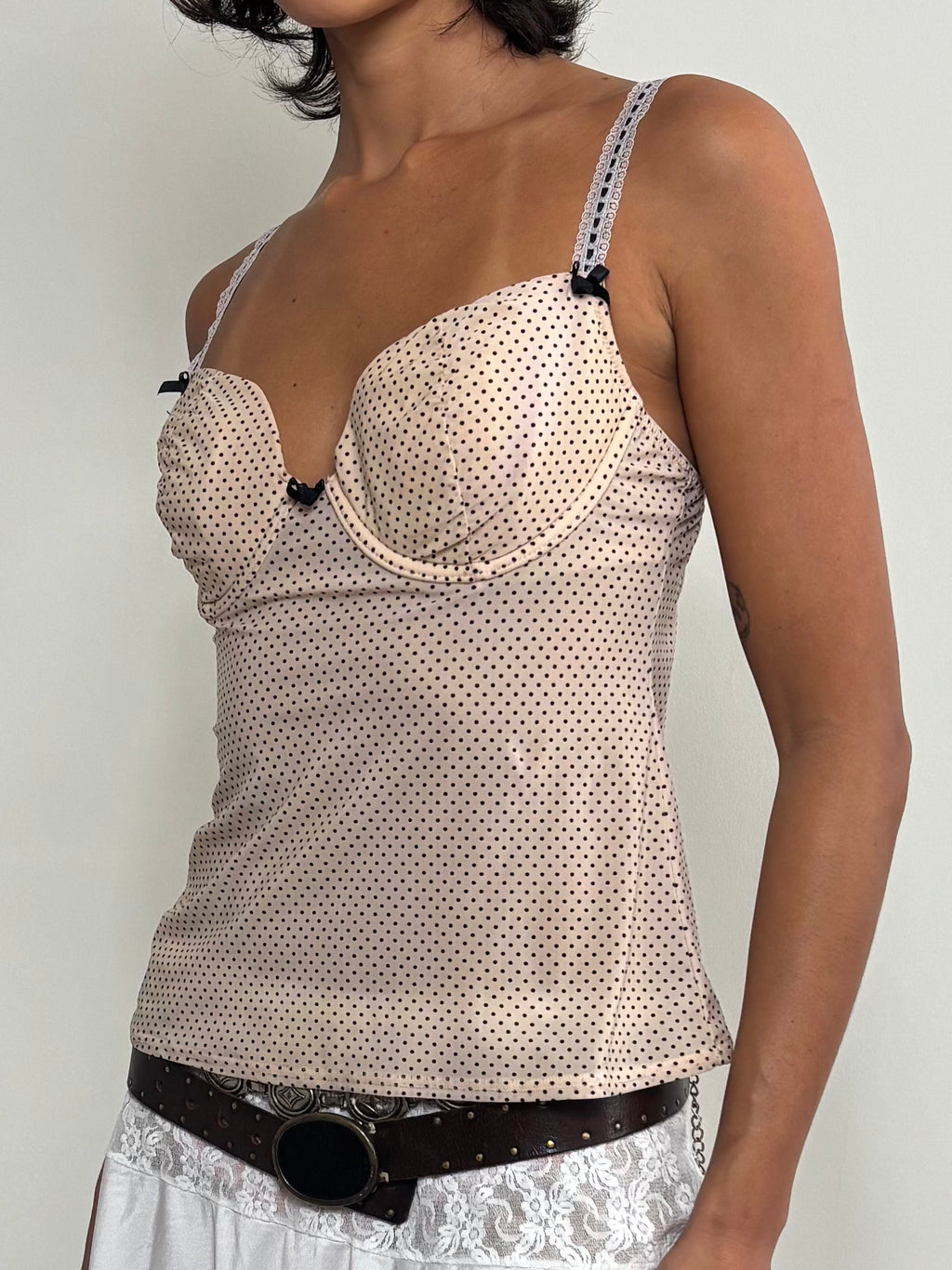Vintage Y2K Polka Dot Cami Top (M)