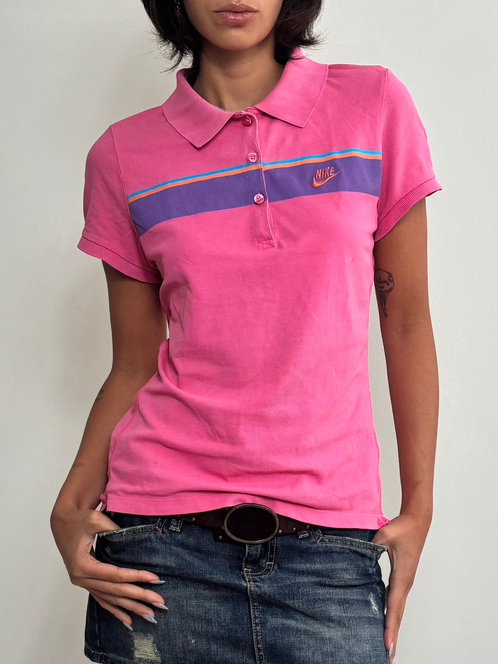 Y2K Pink Nike Polo (S)