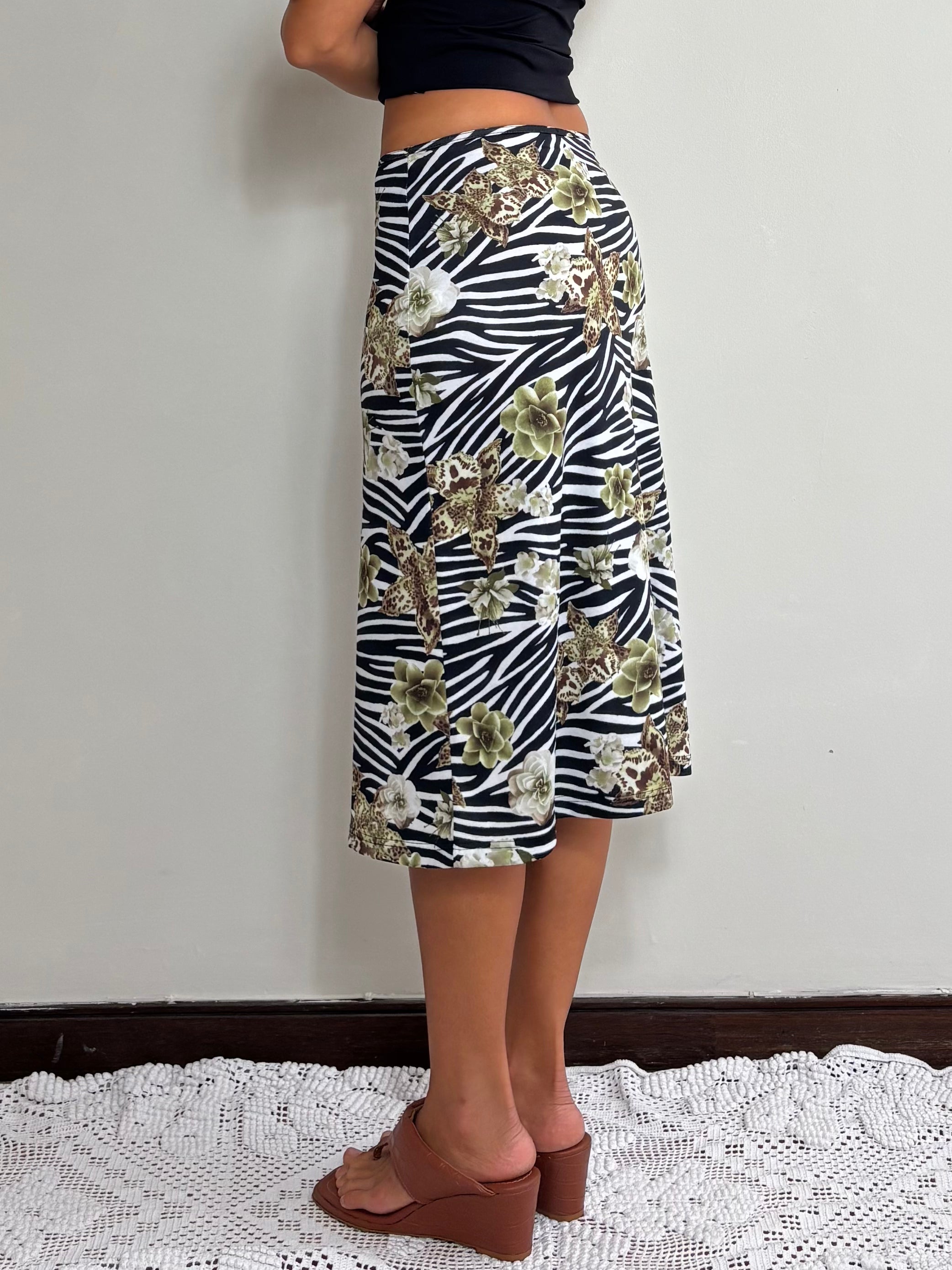 Zebra Midi Skirt (XS/S)