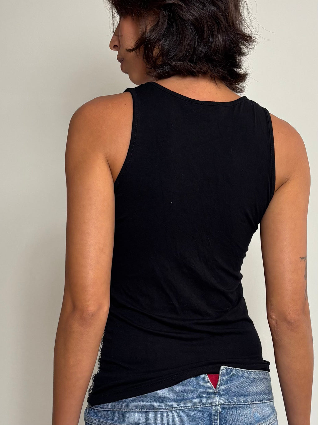 Roberto Cavalli Black Sequined Top (S)
