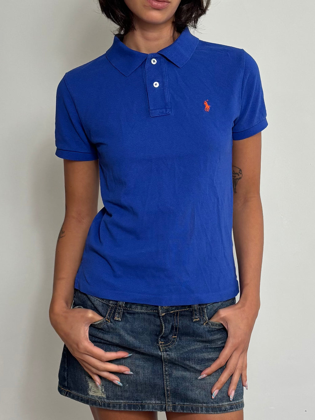 Vintage Ralph Lauren Blue Polo Shirt (S)