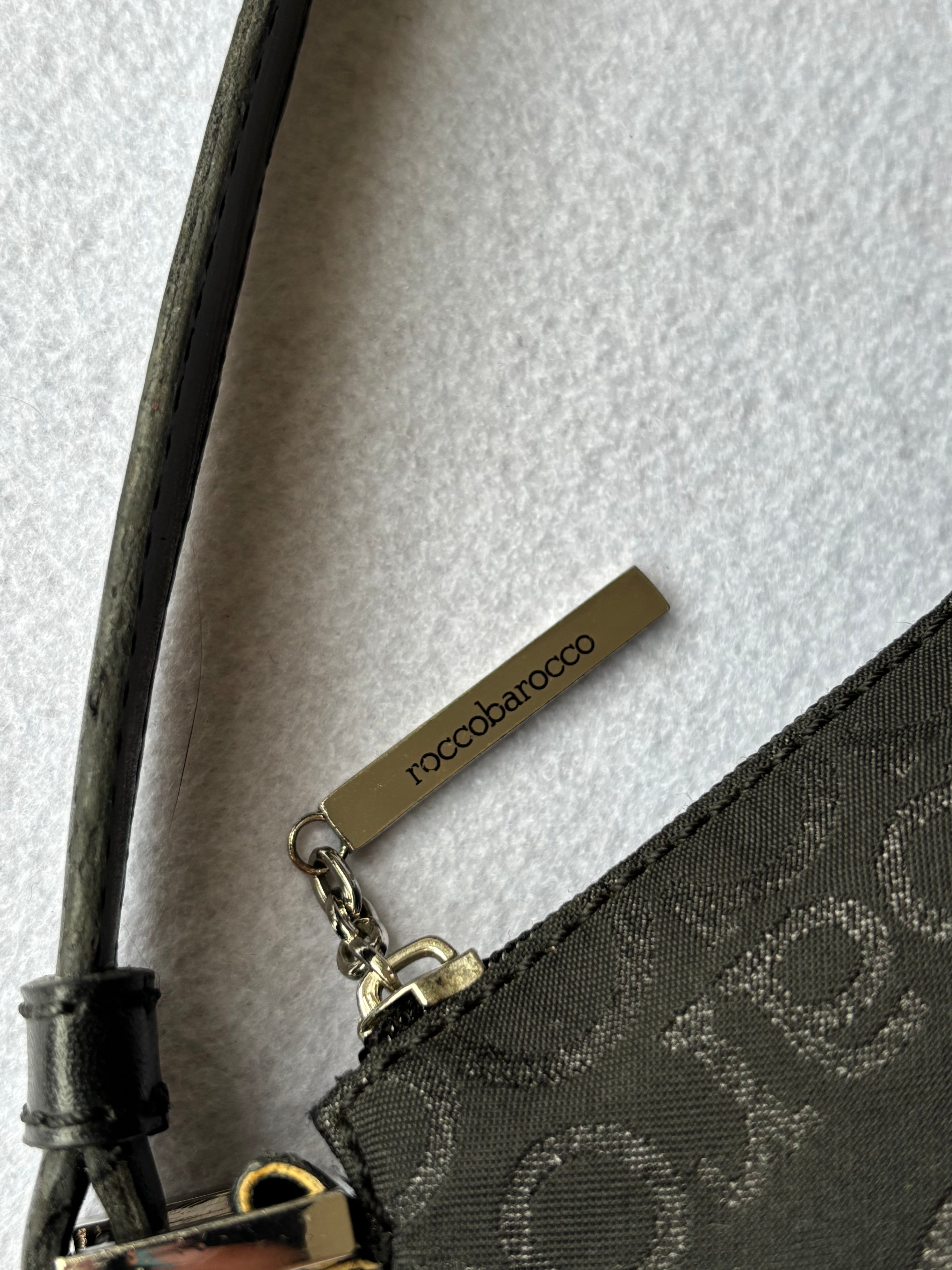 Vintage Y2K RoccoBarocco Black Shoulder Bag