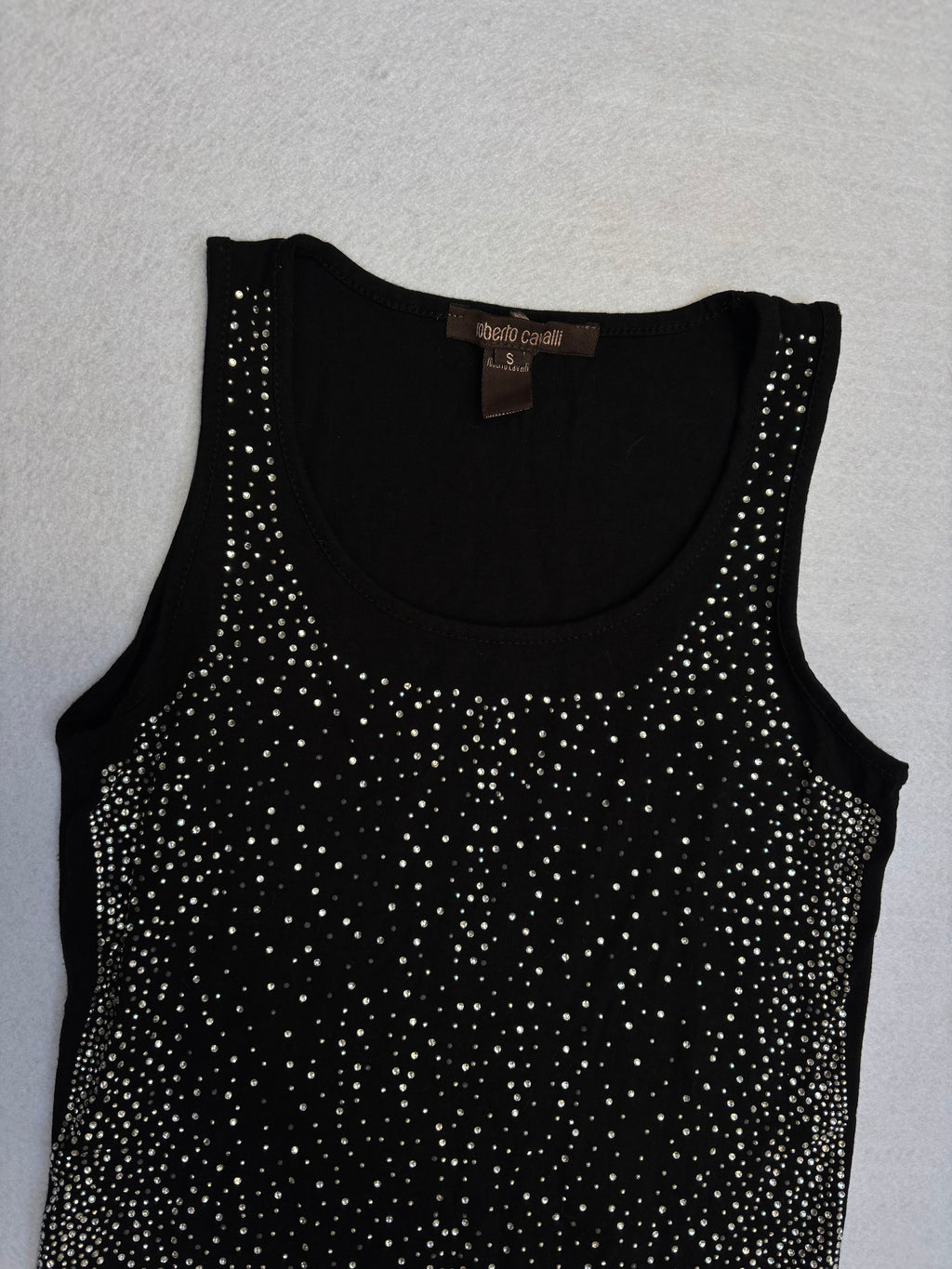 Roberto Cavalli Black Sequined Top (S)