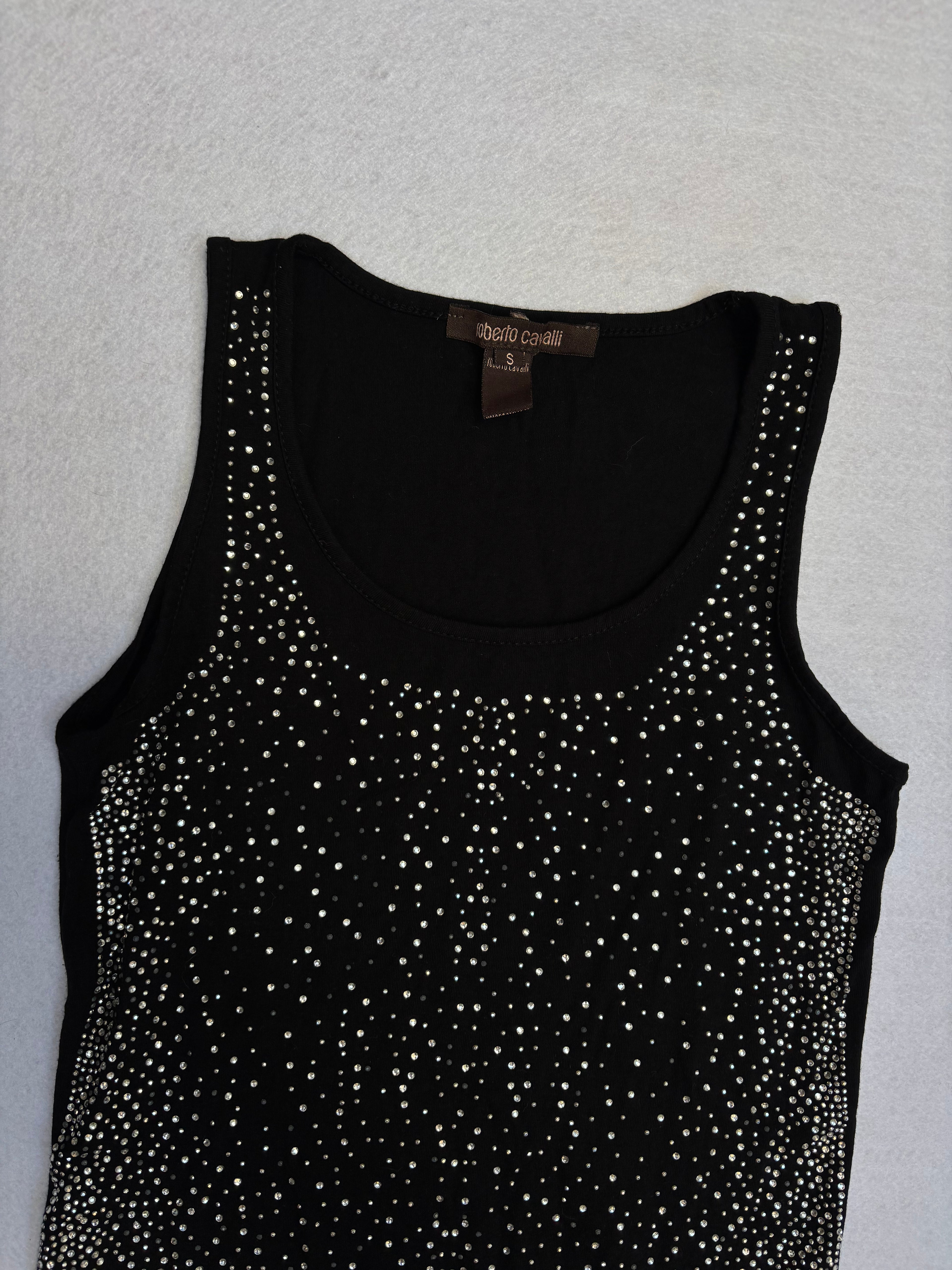 Roberto Cavalli Black Sequined Top (S)