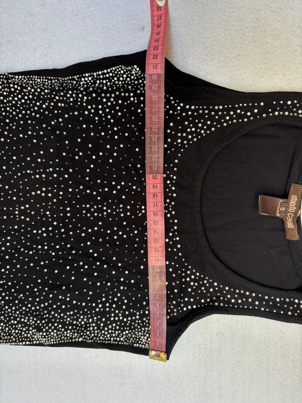 Roberto Cavalli Black Sequined Top (S)