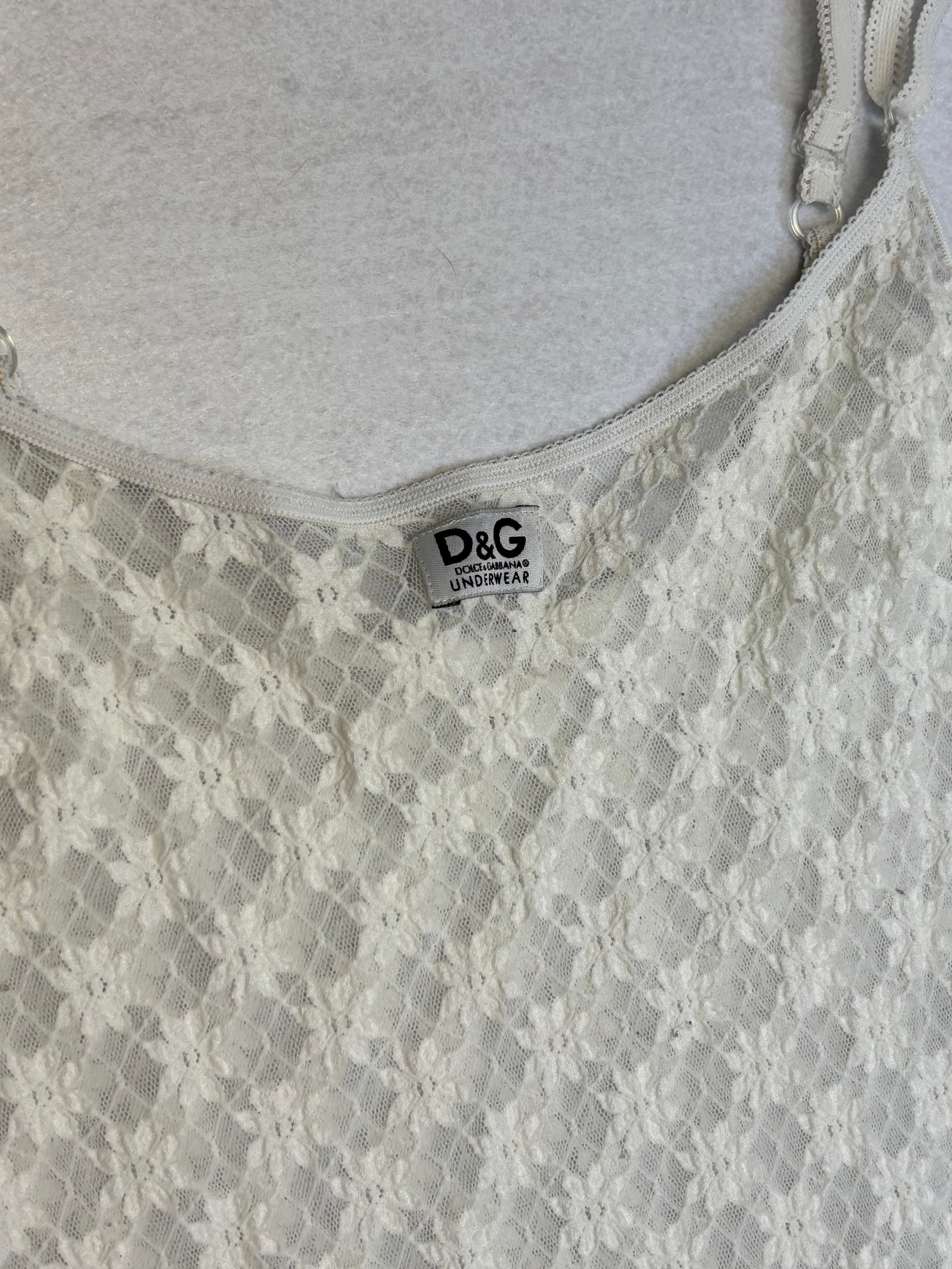 Dolce&Gabbana White Lace Top (S)