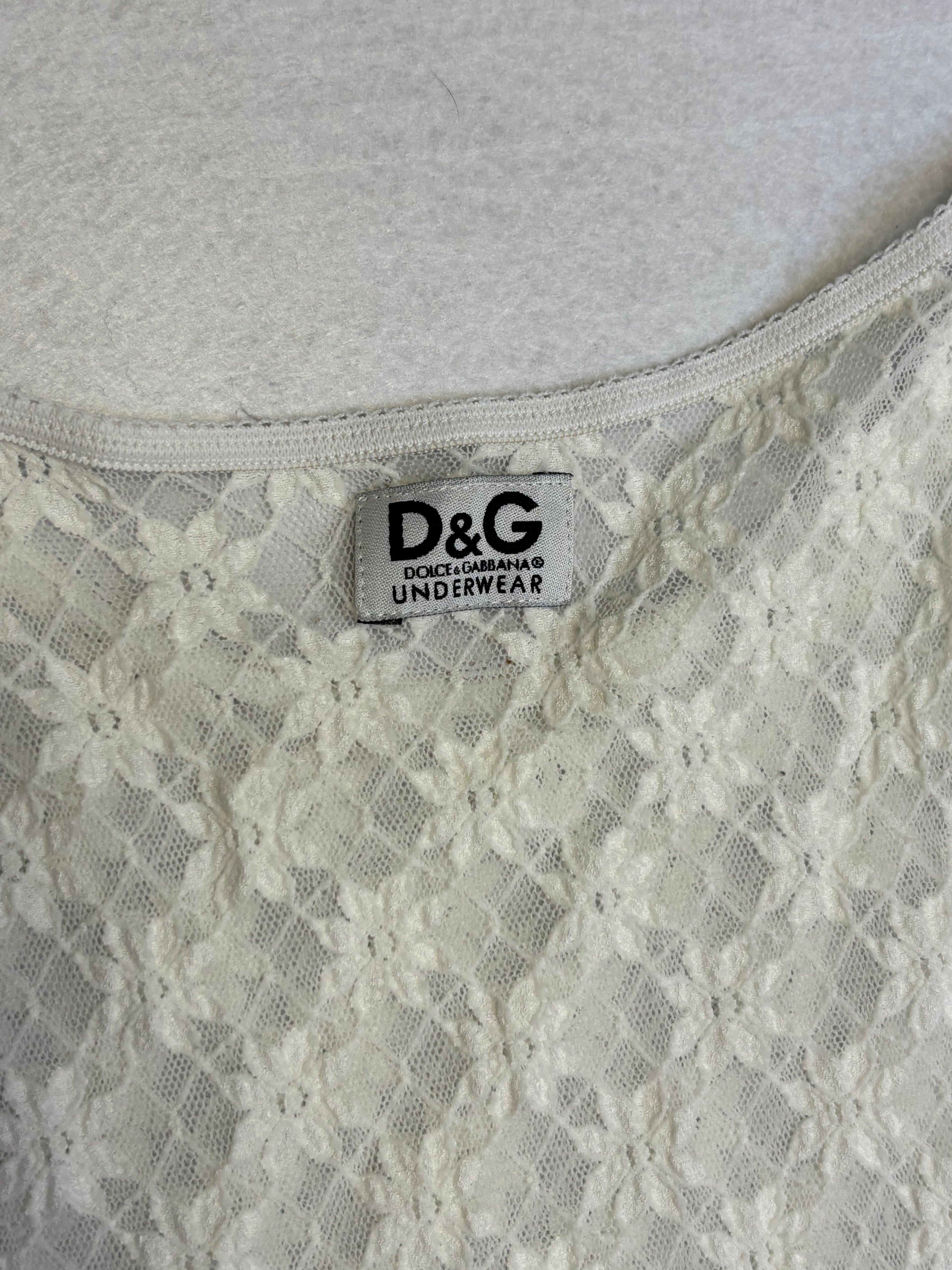 Dolce&Gabbana White Lace Top (S)