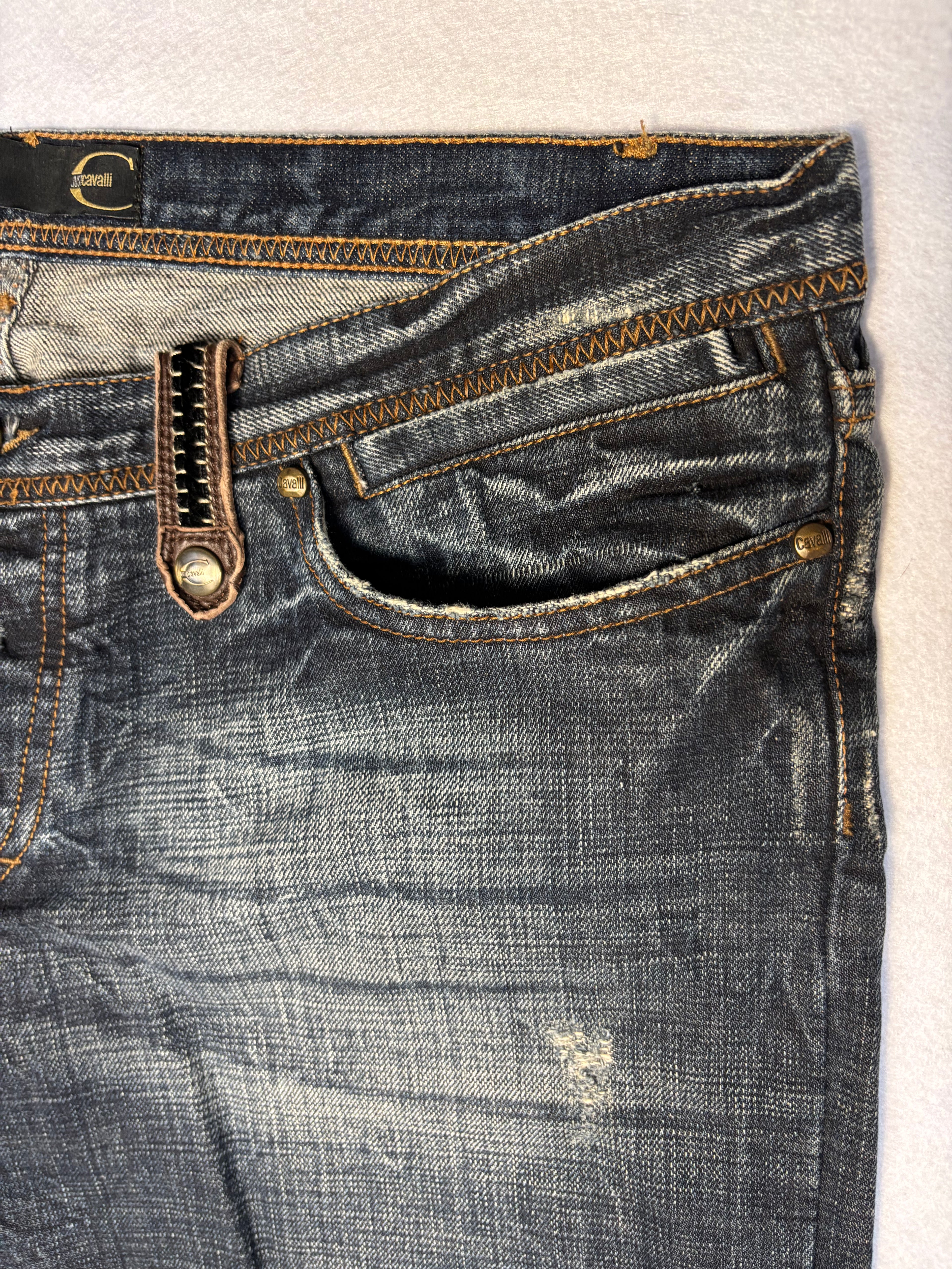 Vintage Just Cavalli Dark Denim Pants Y2K Designer 2000 (XL)