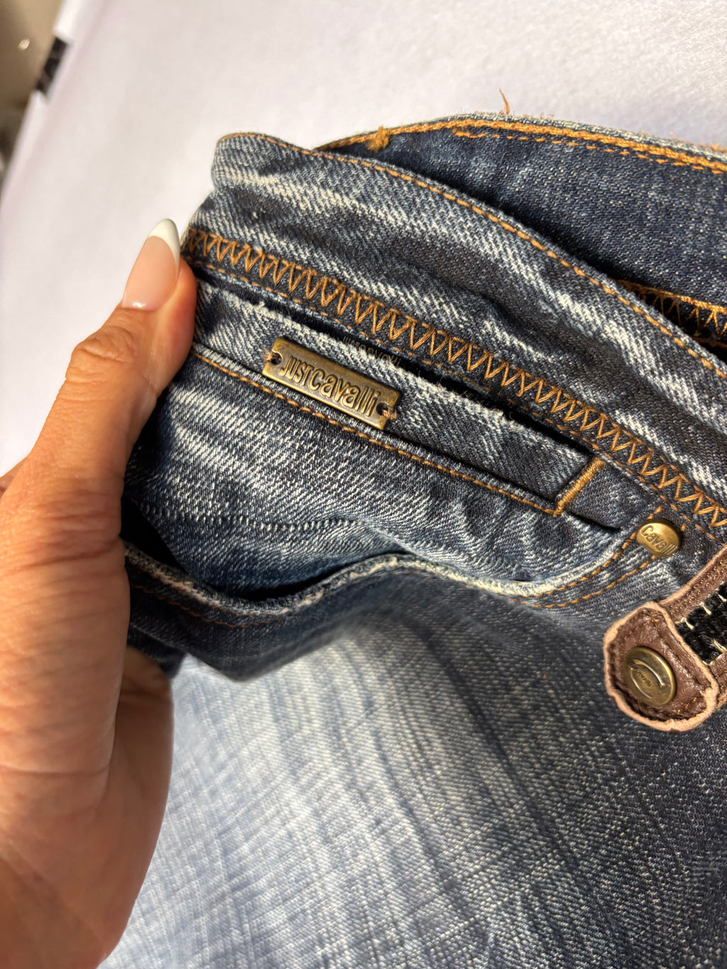 Vintage Just Cavalli Dark Denim Pants Y2K Designer 2000 (XL)
