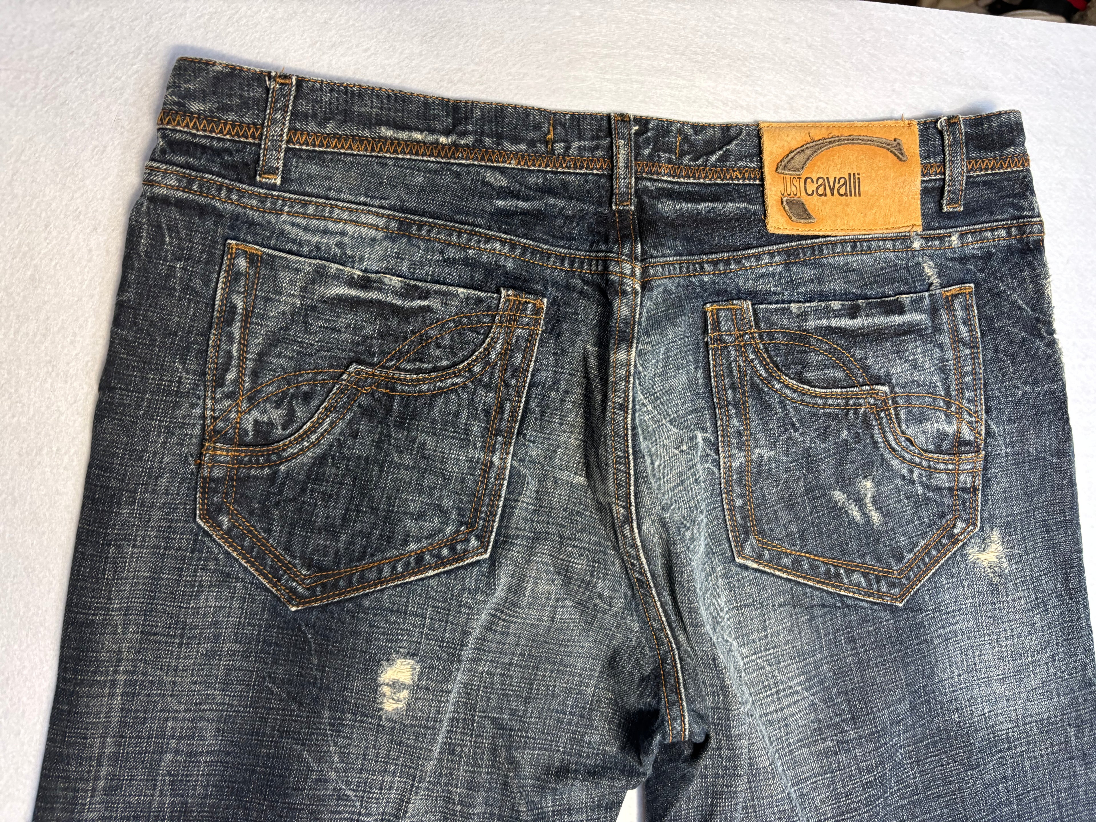 Vintage Just Cavalli Dark Denim Pants Y2K Designer 2000 (XL)