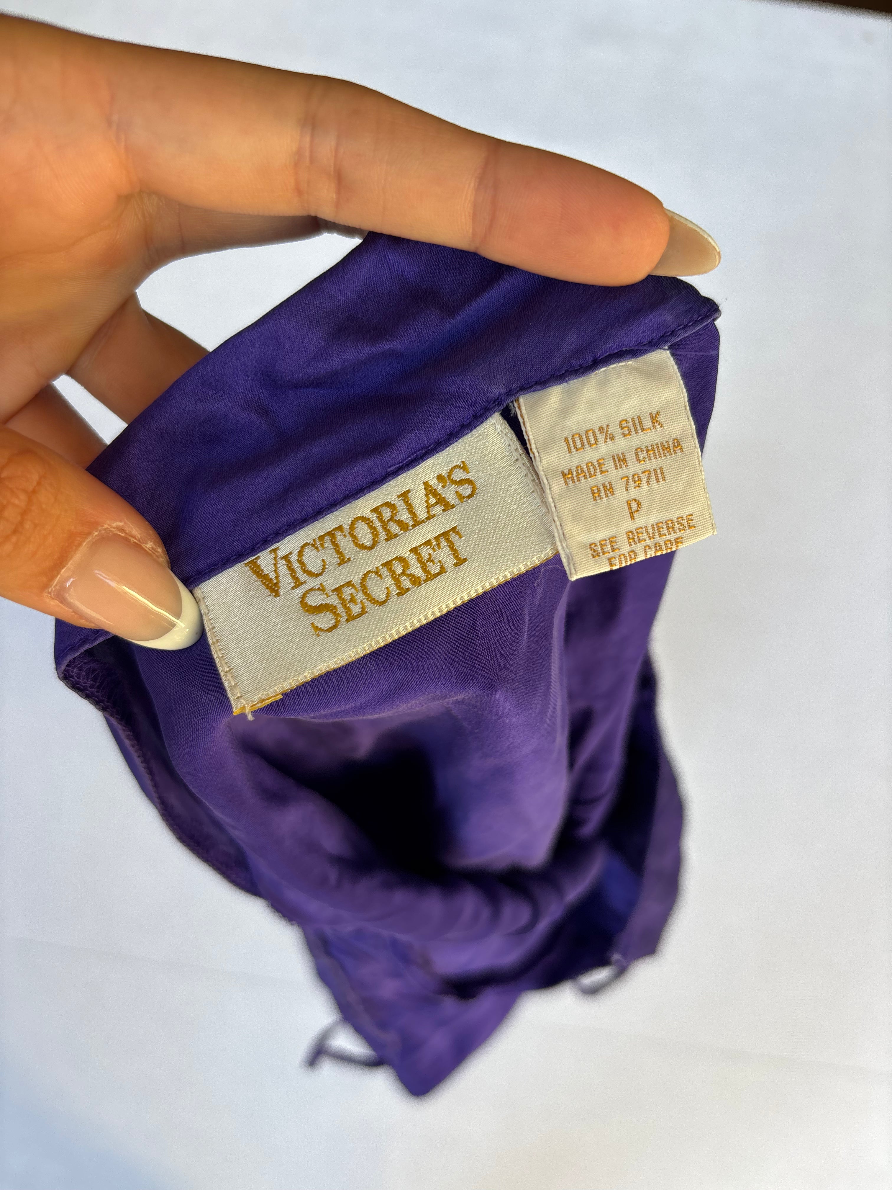 90s Vintage Victoria’s Secret Purple Silk Slip (S)