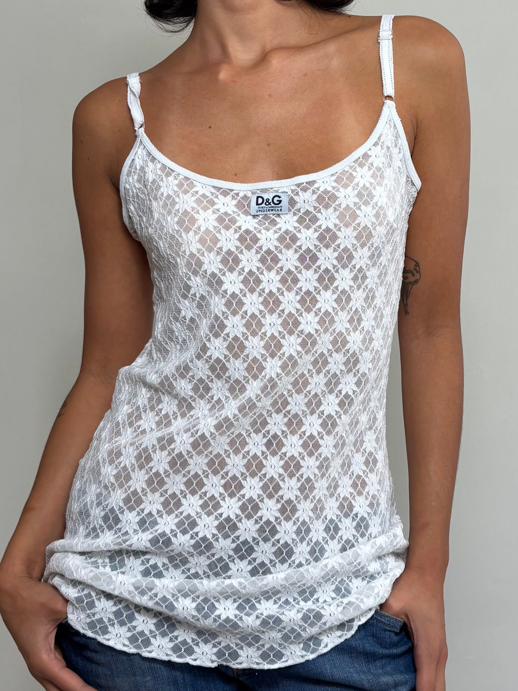Dolce&Gabbana White Lace Top (S)