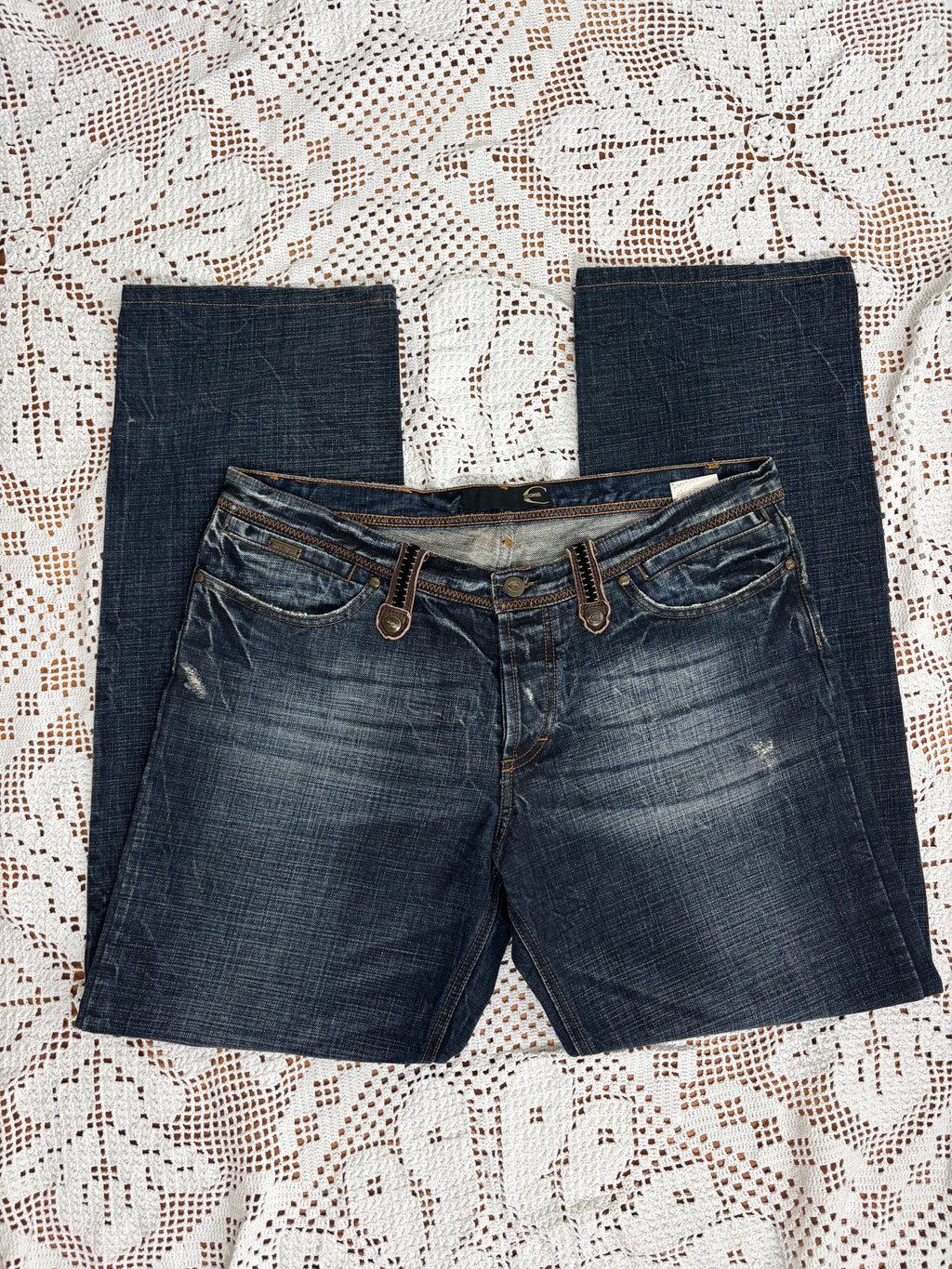 Vintage Just Cavalli Dark Denim Pants Y2K Designer 2000 (XL)