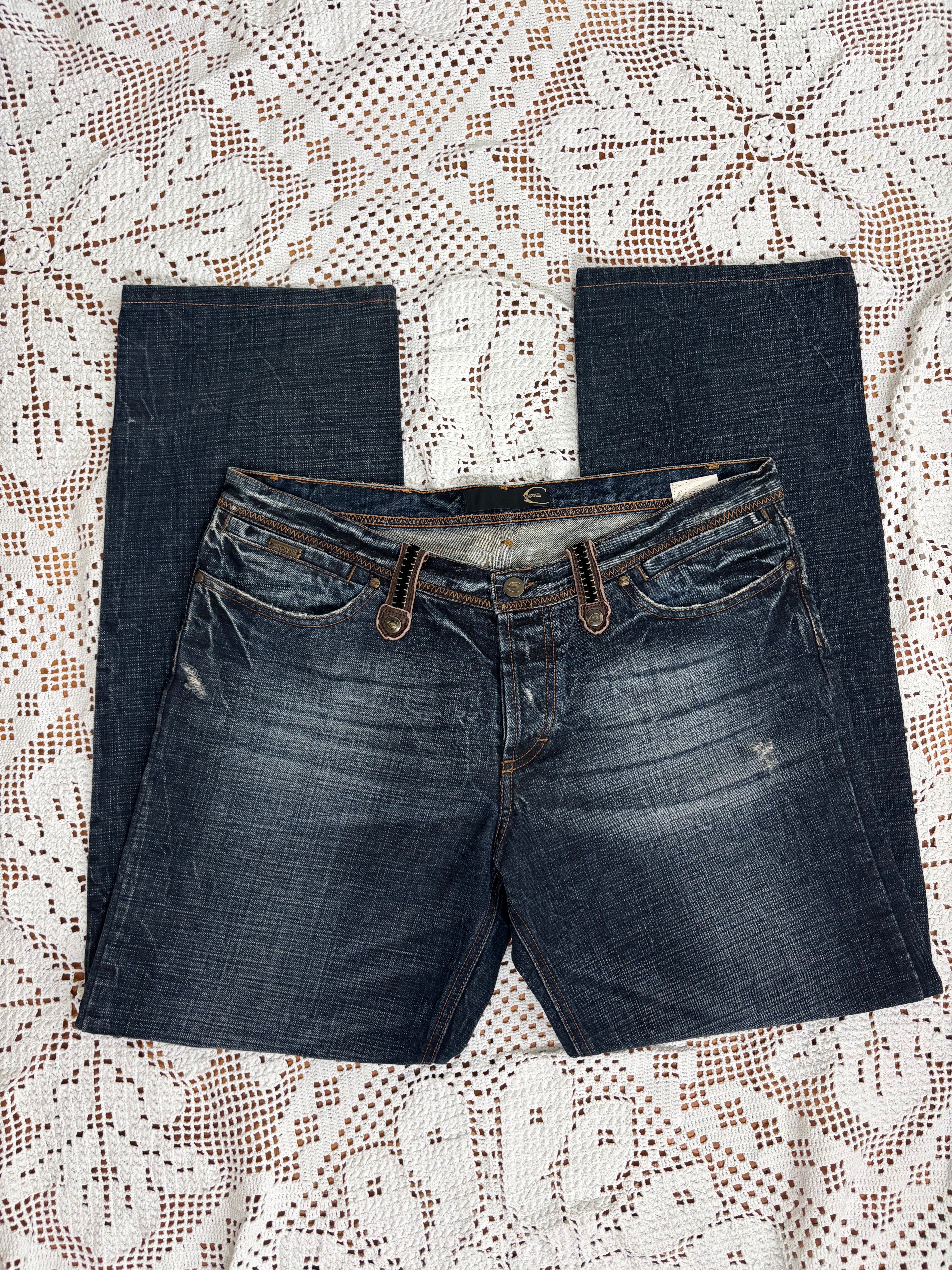 Vintage Just Cavalli Dark Denim Pants Y2K Designer 2000 (XL)