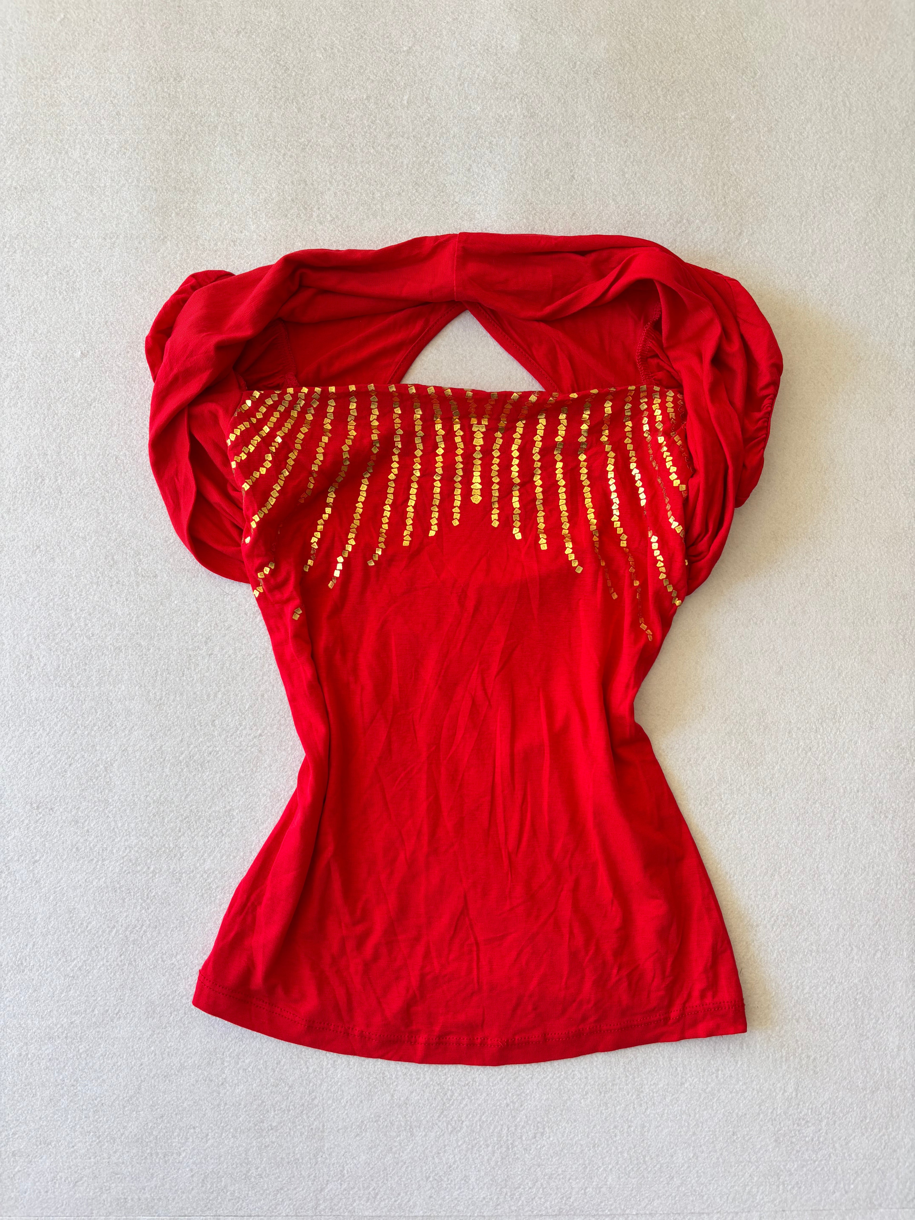 Y2K Brand New Off-the-Shoulder Red Top (S)