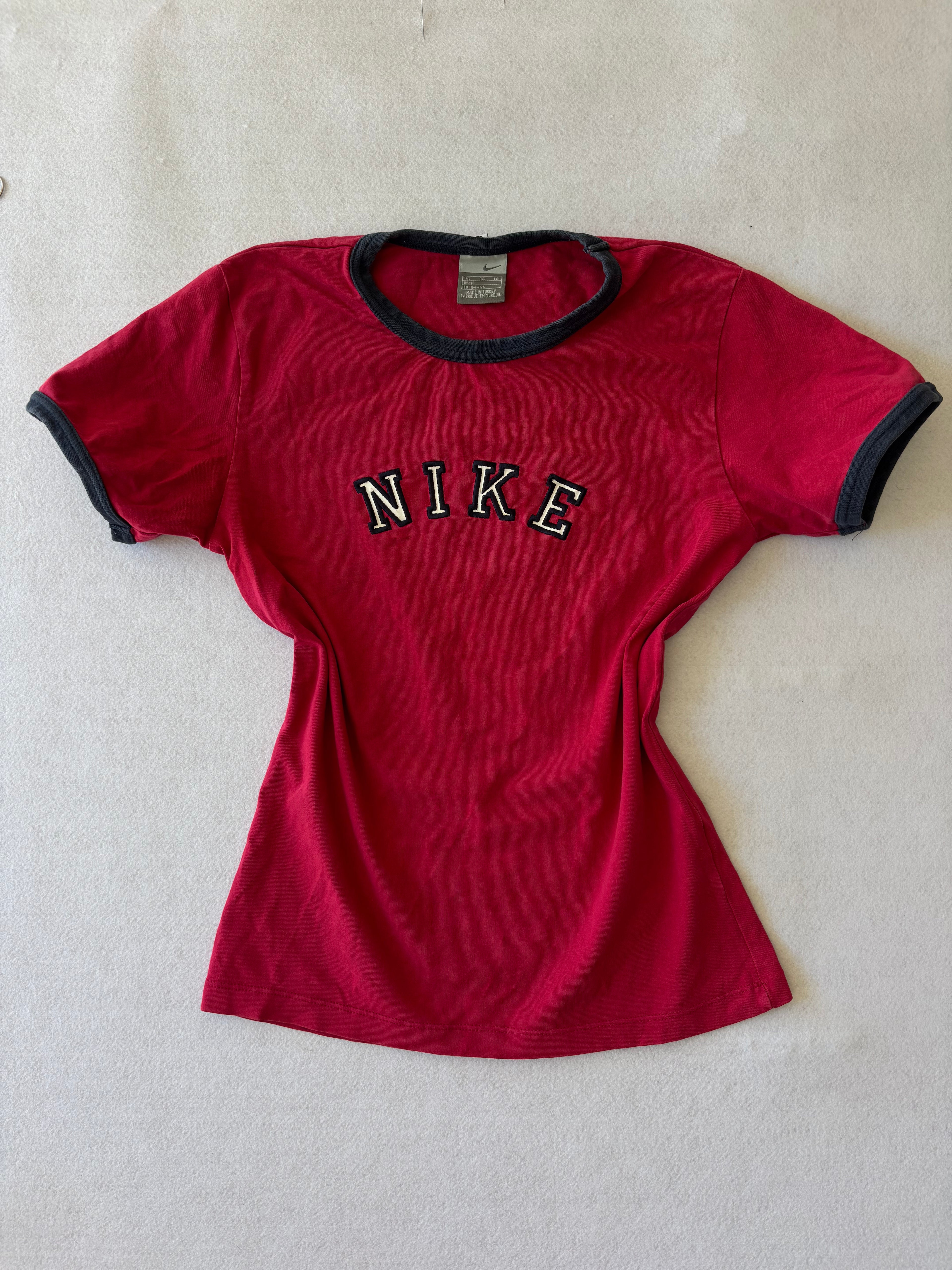 Y2K Red Nike Baby Tee (S)