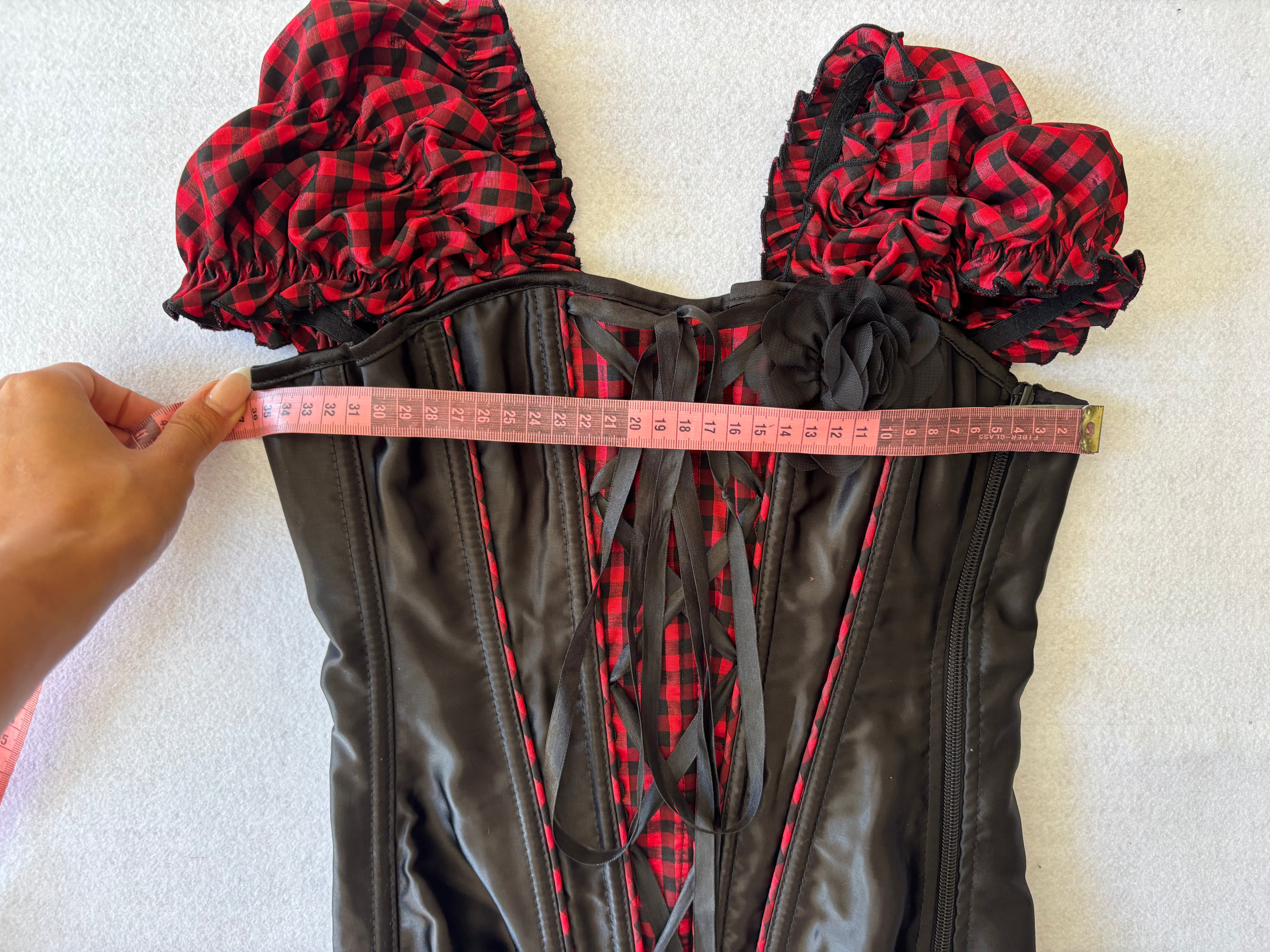 Y2K Red And Black Corset Top