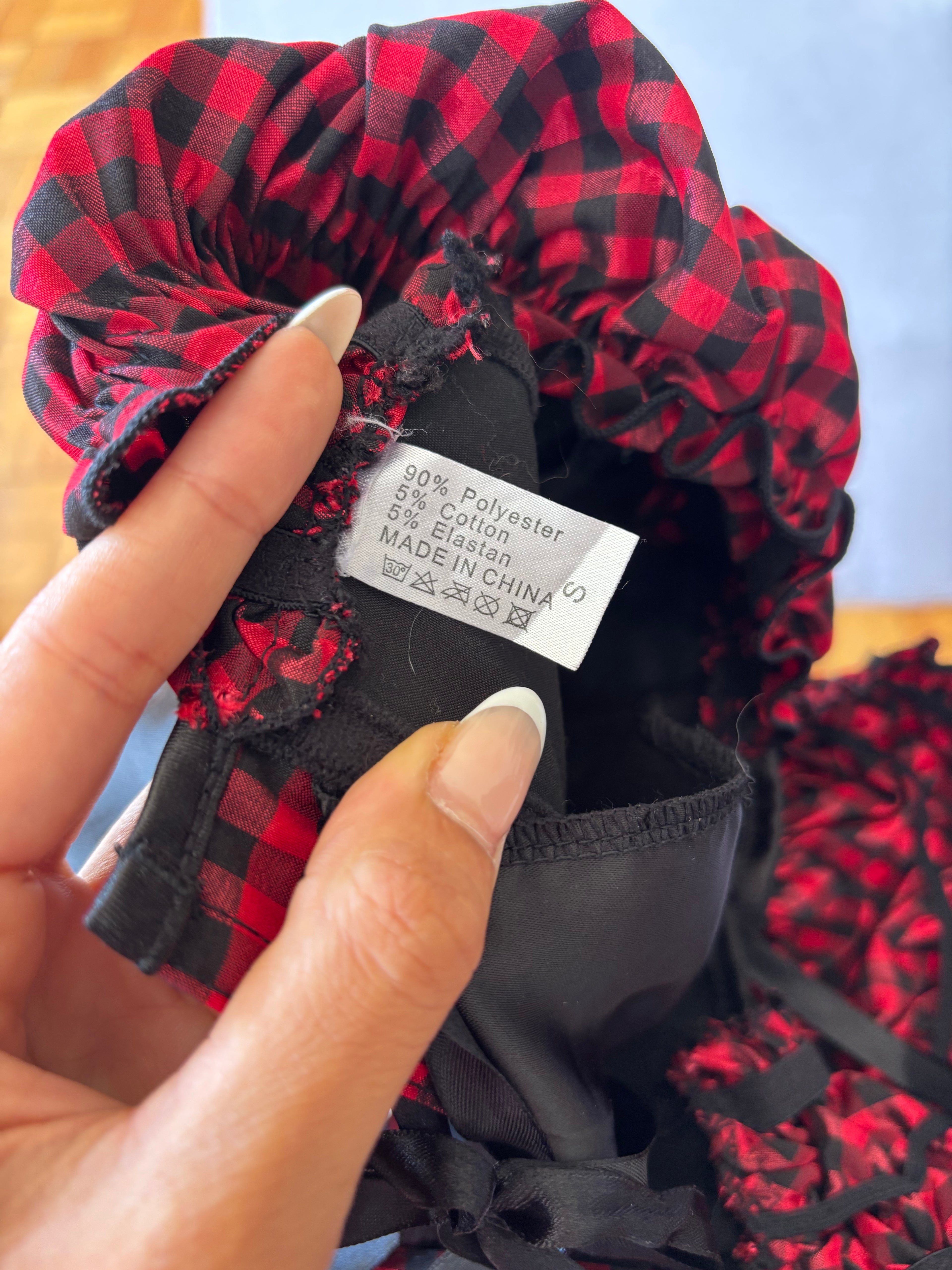 Y2K Red And Black Corset Top