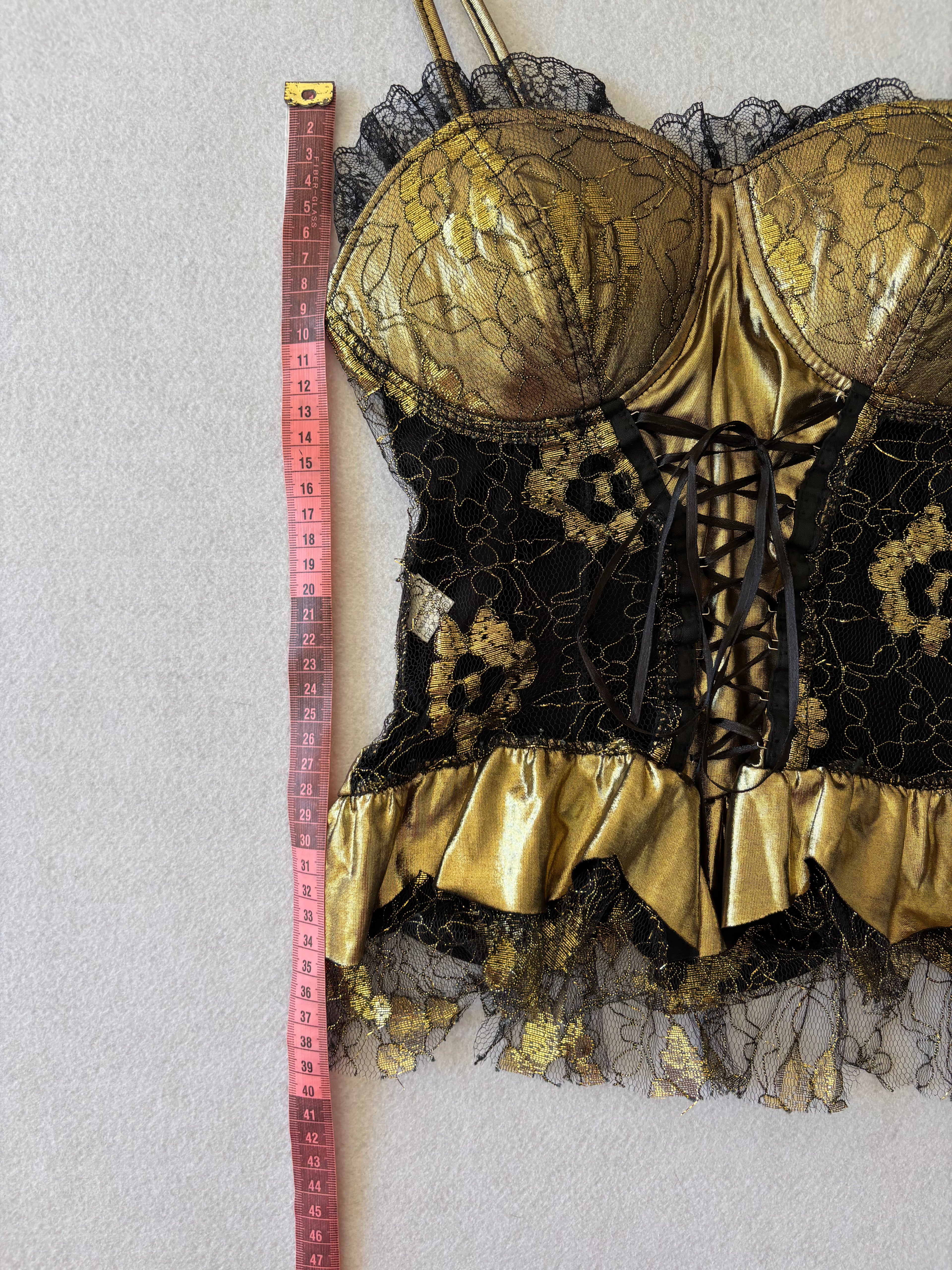 Gold and Black Lace Corset (M)