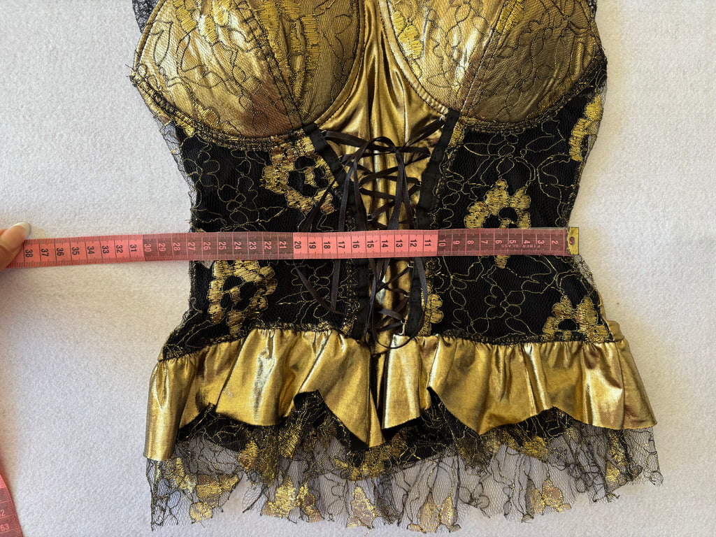 Gold and Black Lace Corset (M)