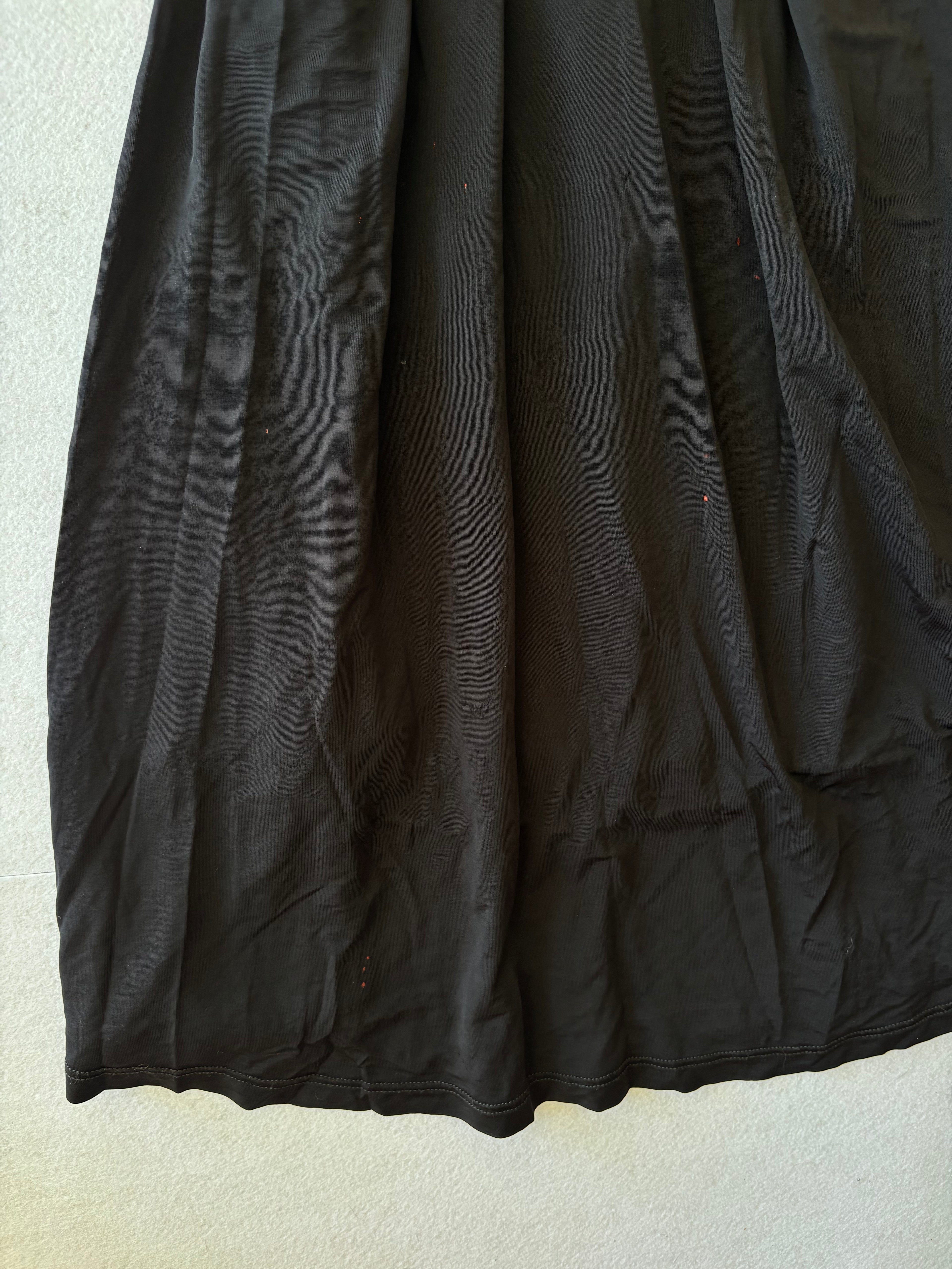 Y2K RoccoBarocco Black Slip Dress with Rhinestones (M)