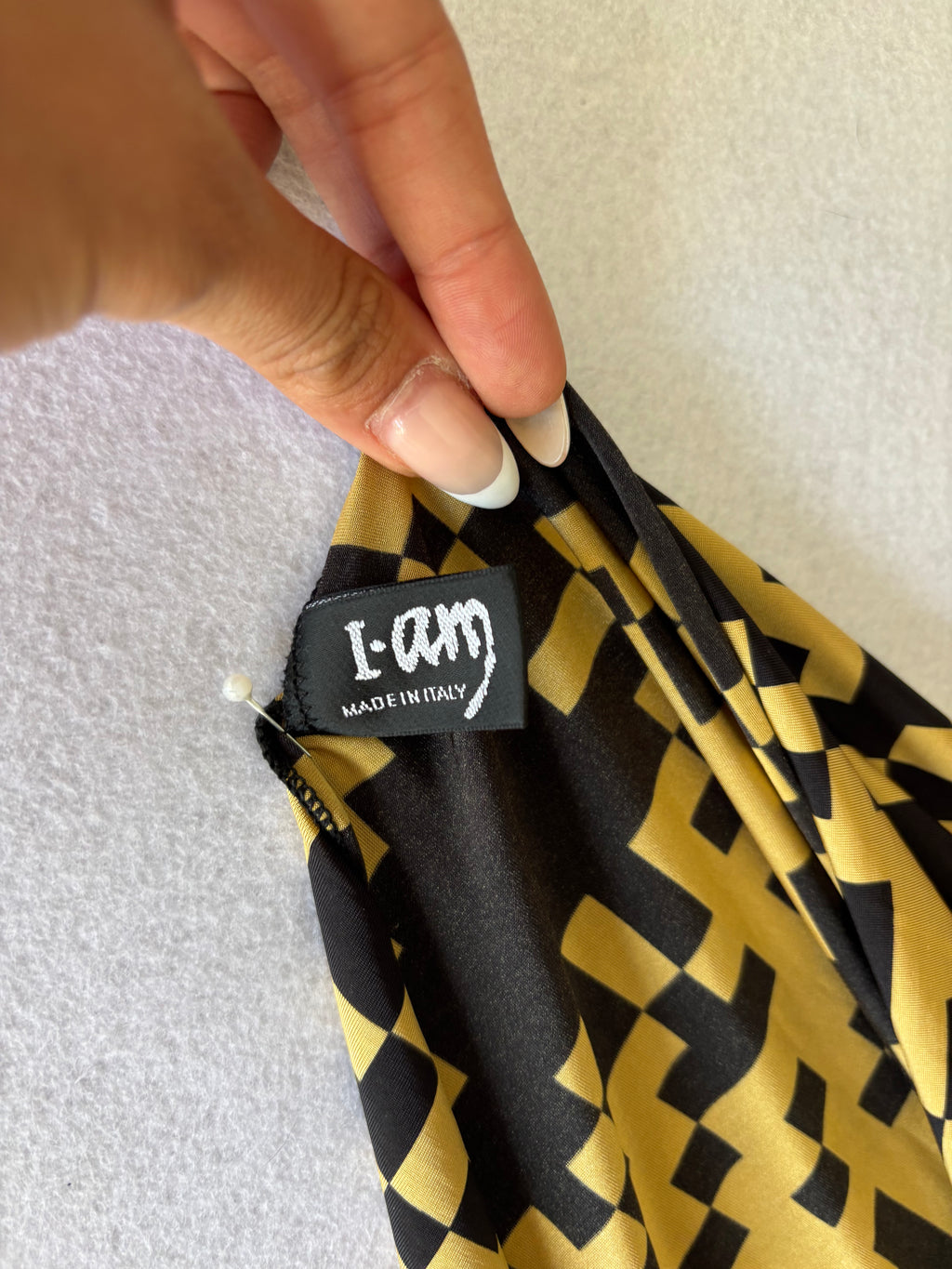 Yellow and Black Halter Top and Tie Sarong Skirt Set (XS)