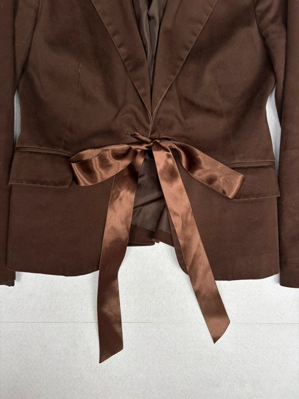 Vintage Y2K Brown Blazer (M)