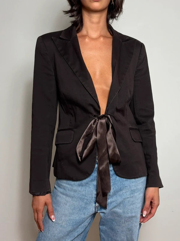 Vintage Y2K Brown Blazer (M)