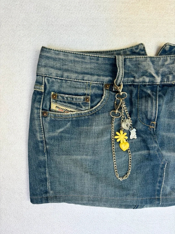 Vintage Diesel Denim Micro Mini Skirt (M)